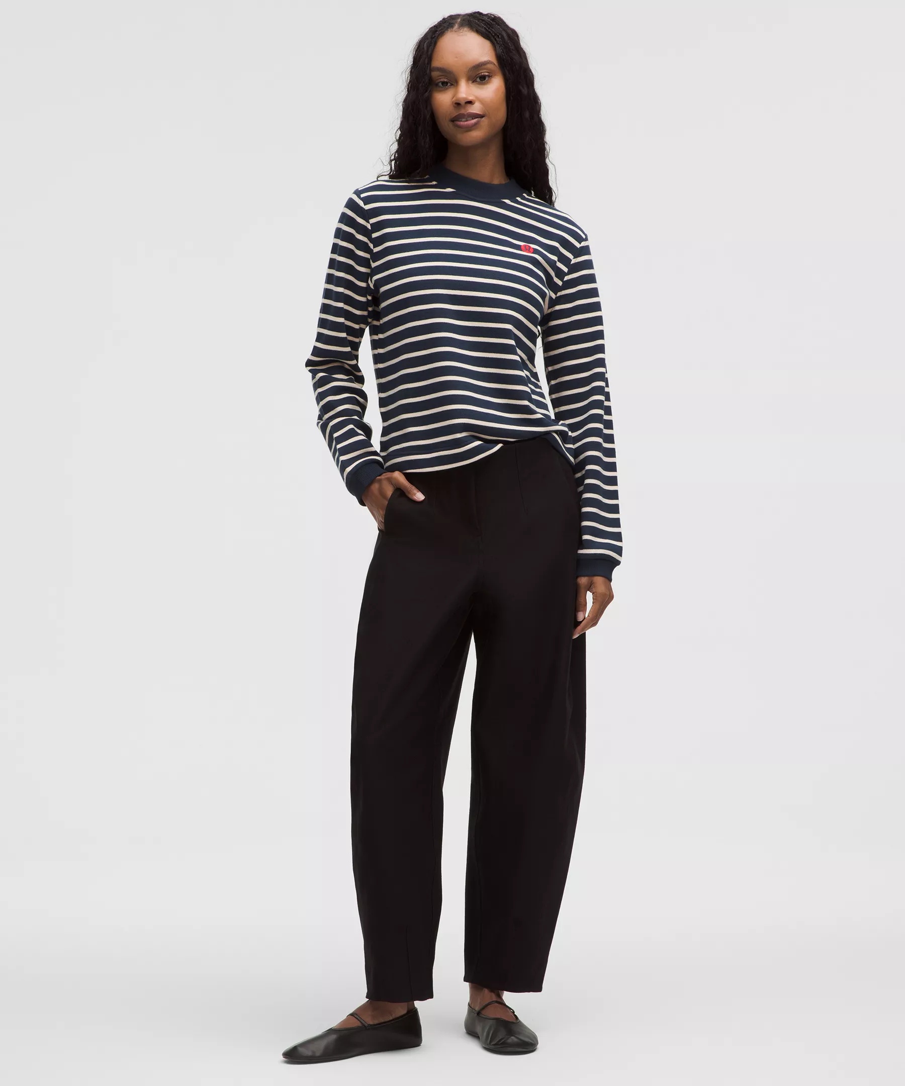 Cotton French Terry Crewneck Pullover - 2