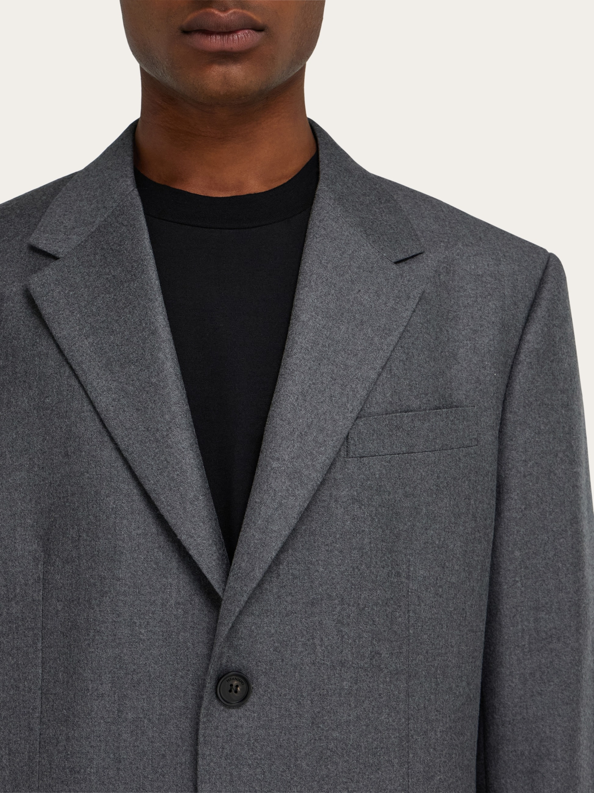 Single breasted flannel blazer - 4