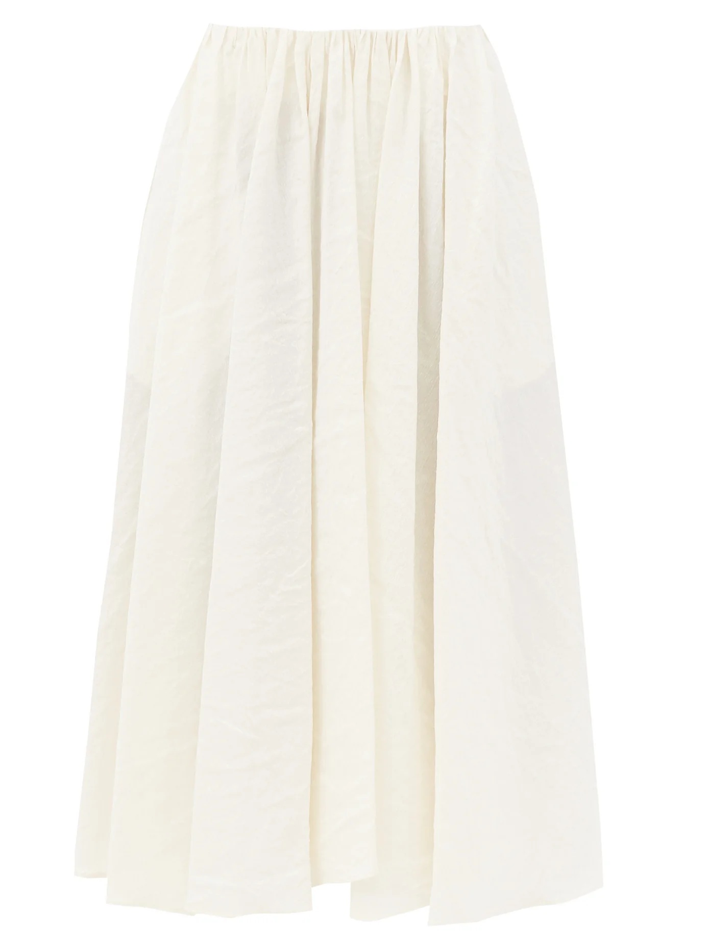 Nastya linen-blend midi skirt - 1