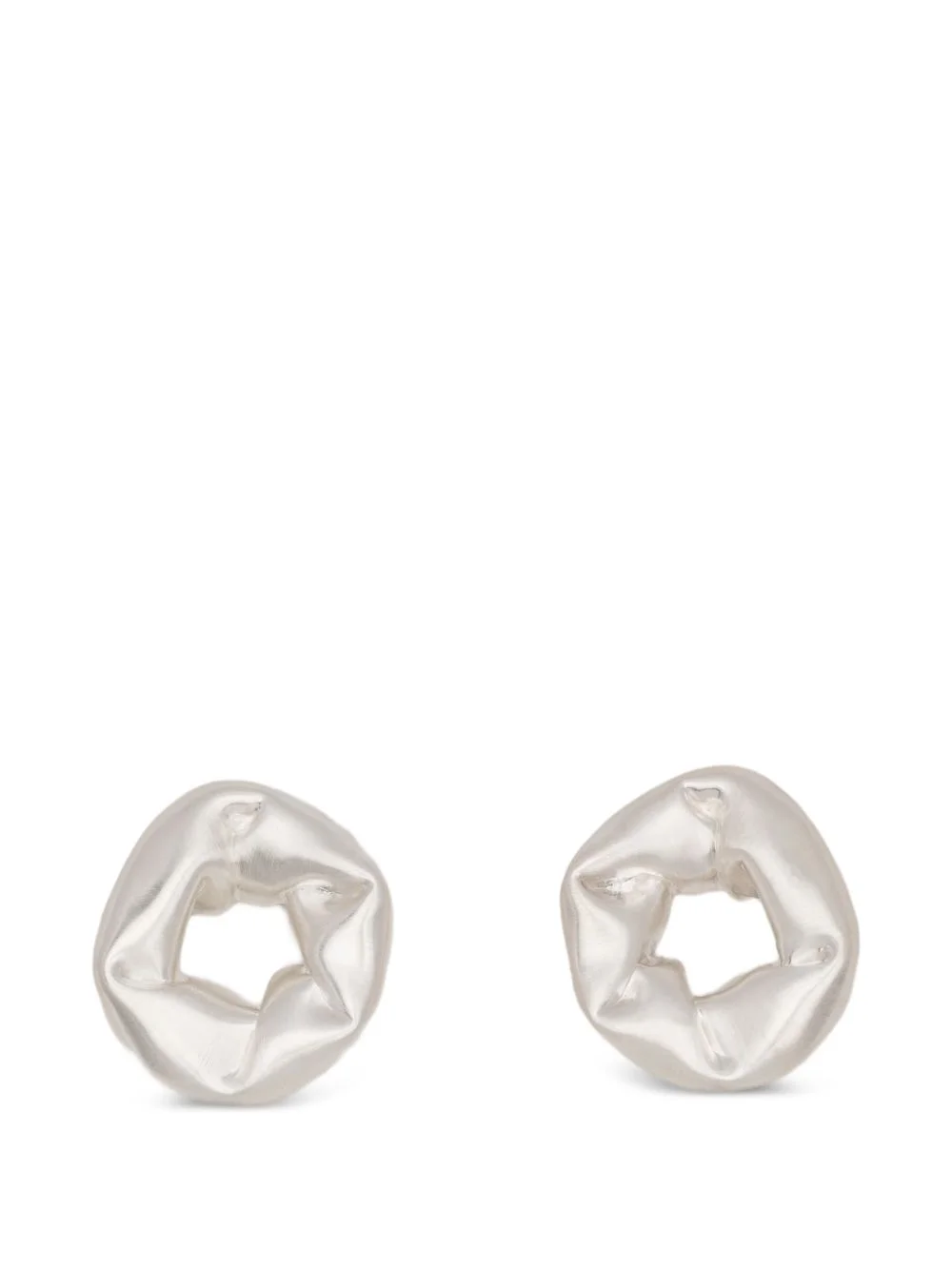 Oversized Scrunch embellished earrings - 1
