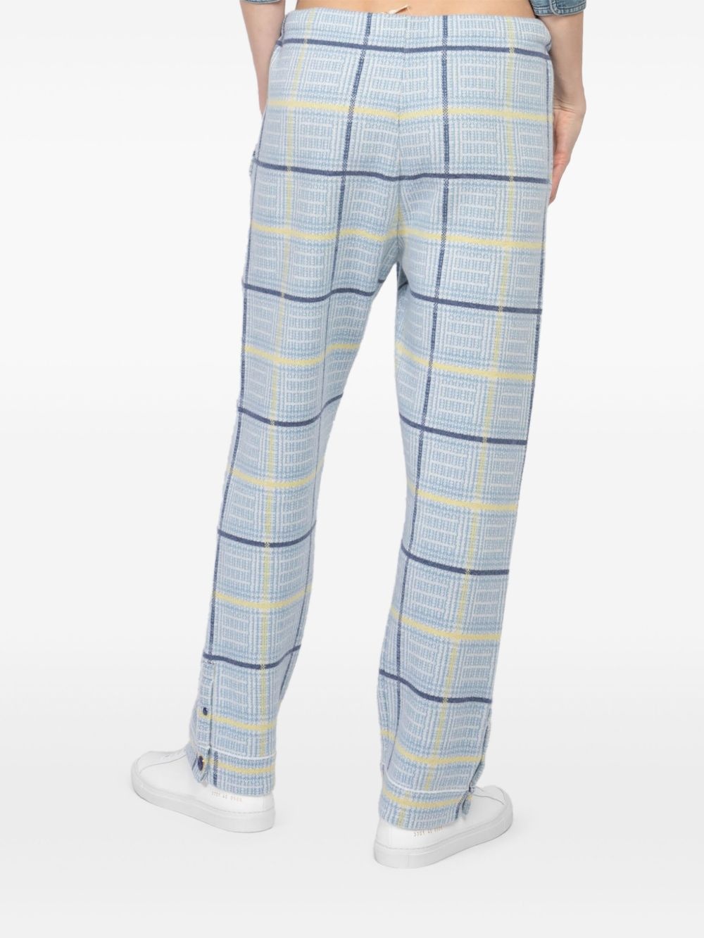 check-print trousers - 4