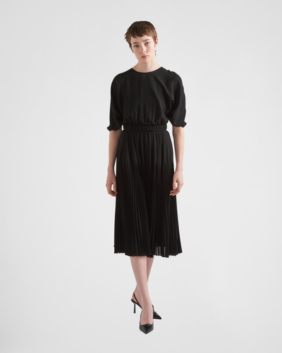 Prada Sunray pleat sablé midi dress outlook