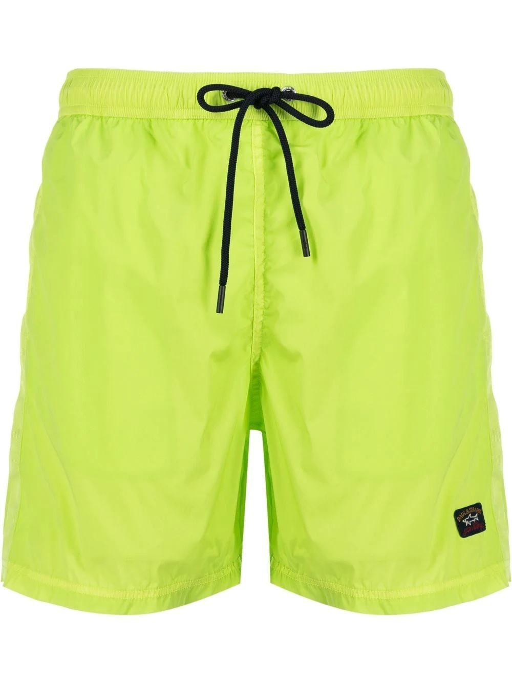 logo-patch drawstring-waist swim shorts - 1