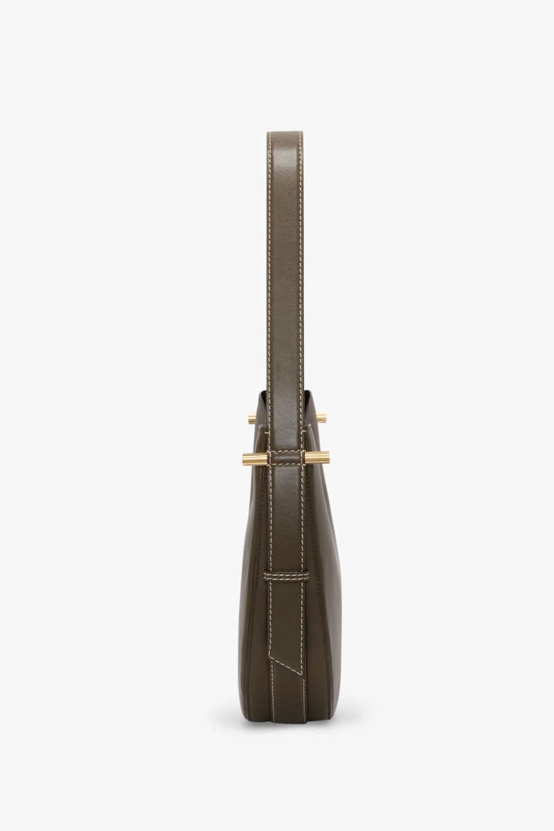 Victoria Beckham Medium Dia Hobo Bag In Dark Khaki Smooth Leather outlook