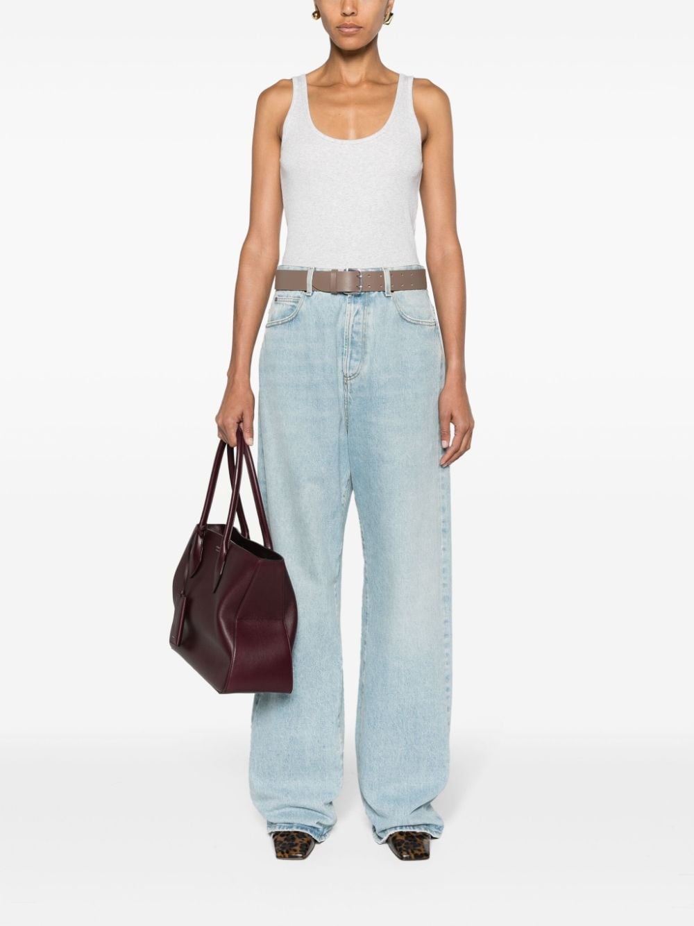 ribbed cotton tank top - 2