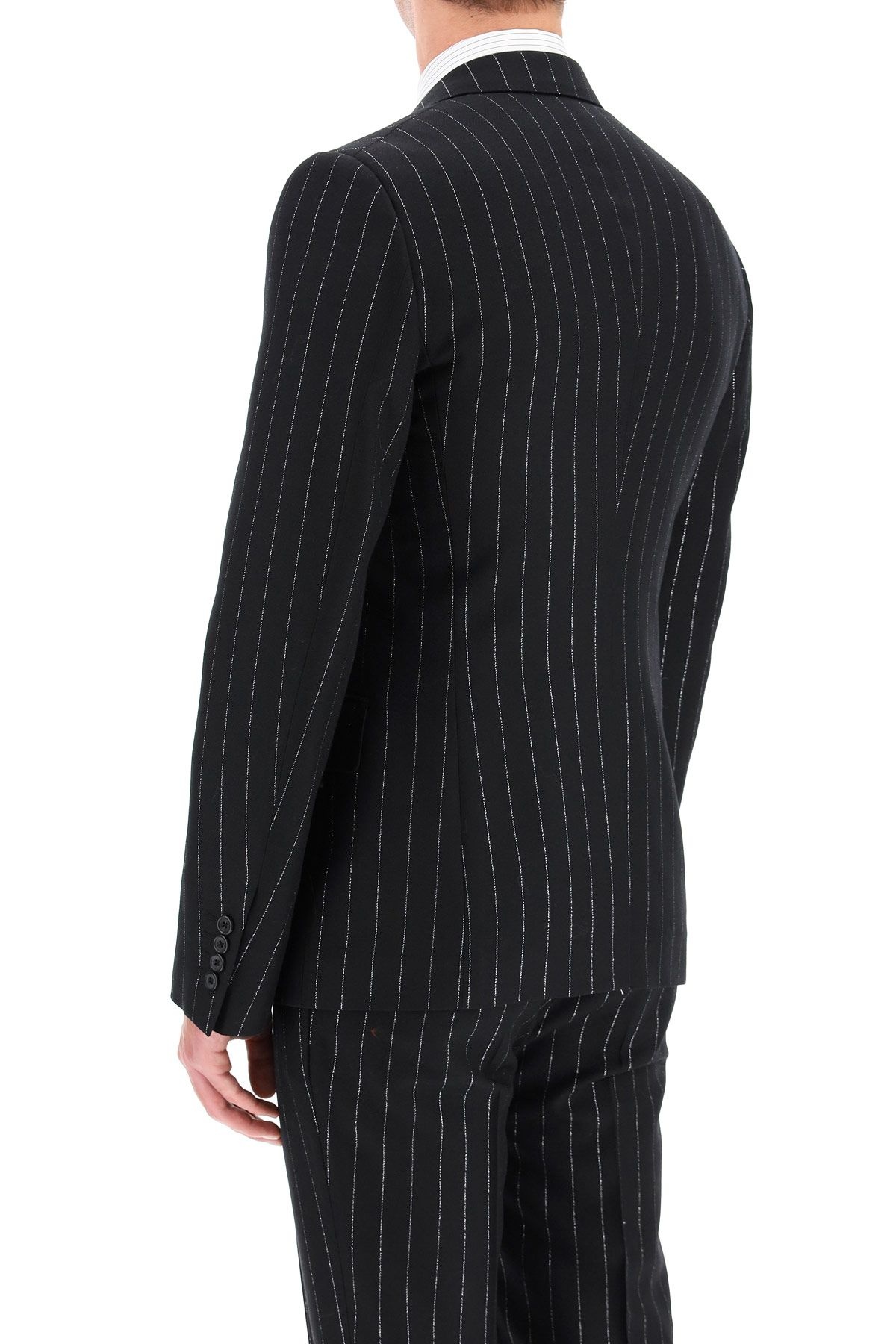 LUREX PINSTRIPE WOOL BLAZER - 4