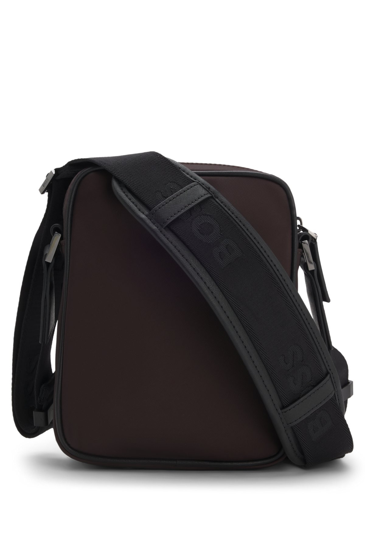 TWILL REPORTER BAG WITH DOUBLE B MONOGRAM - 2