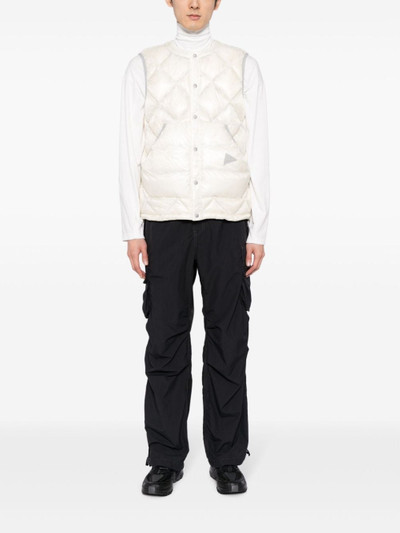 and Wander diamond-quilted padded gilet outlook