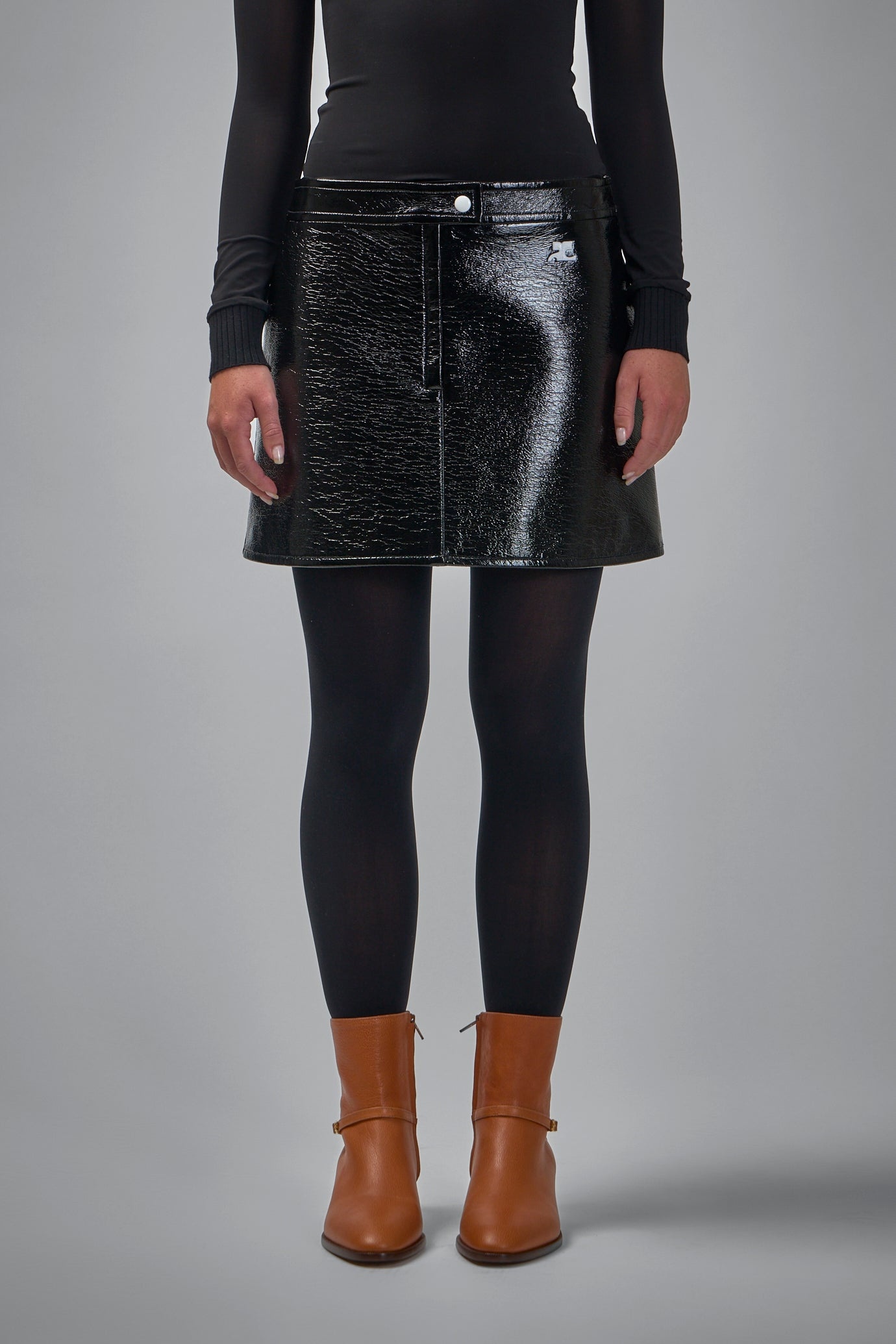 Reedition Vinyl Mini Skirt - 1