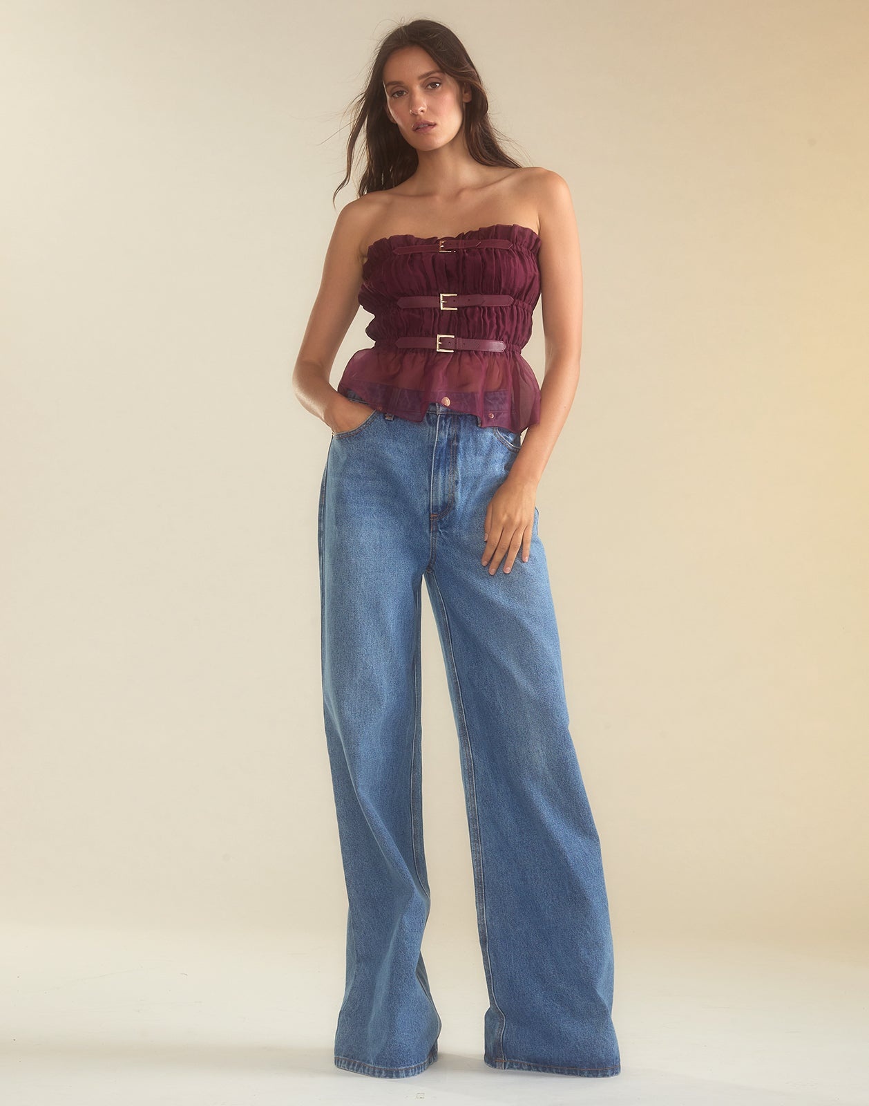 Buckle Up Silk Organza Top - 4