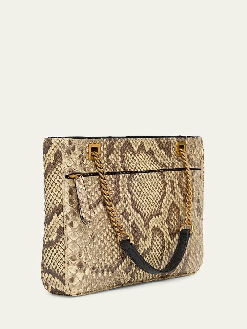 Valentino Viva Superstar Small Python & Leather Tote Bag outlook