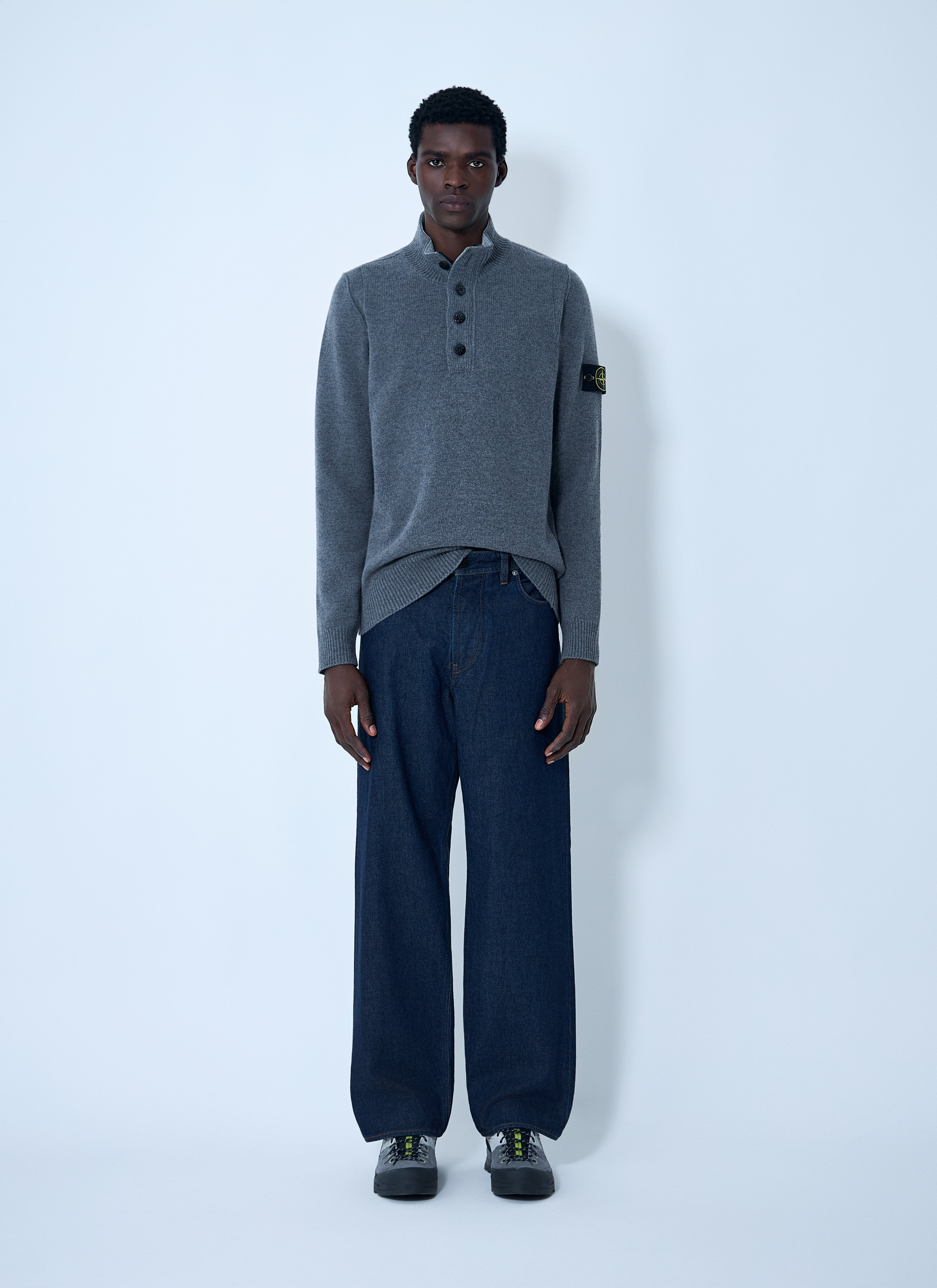 Stone Island Men Logo Patch Sweater - 2