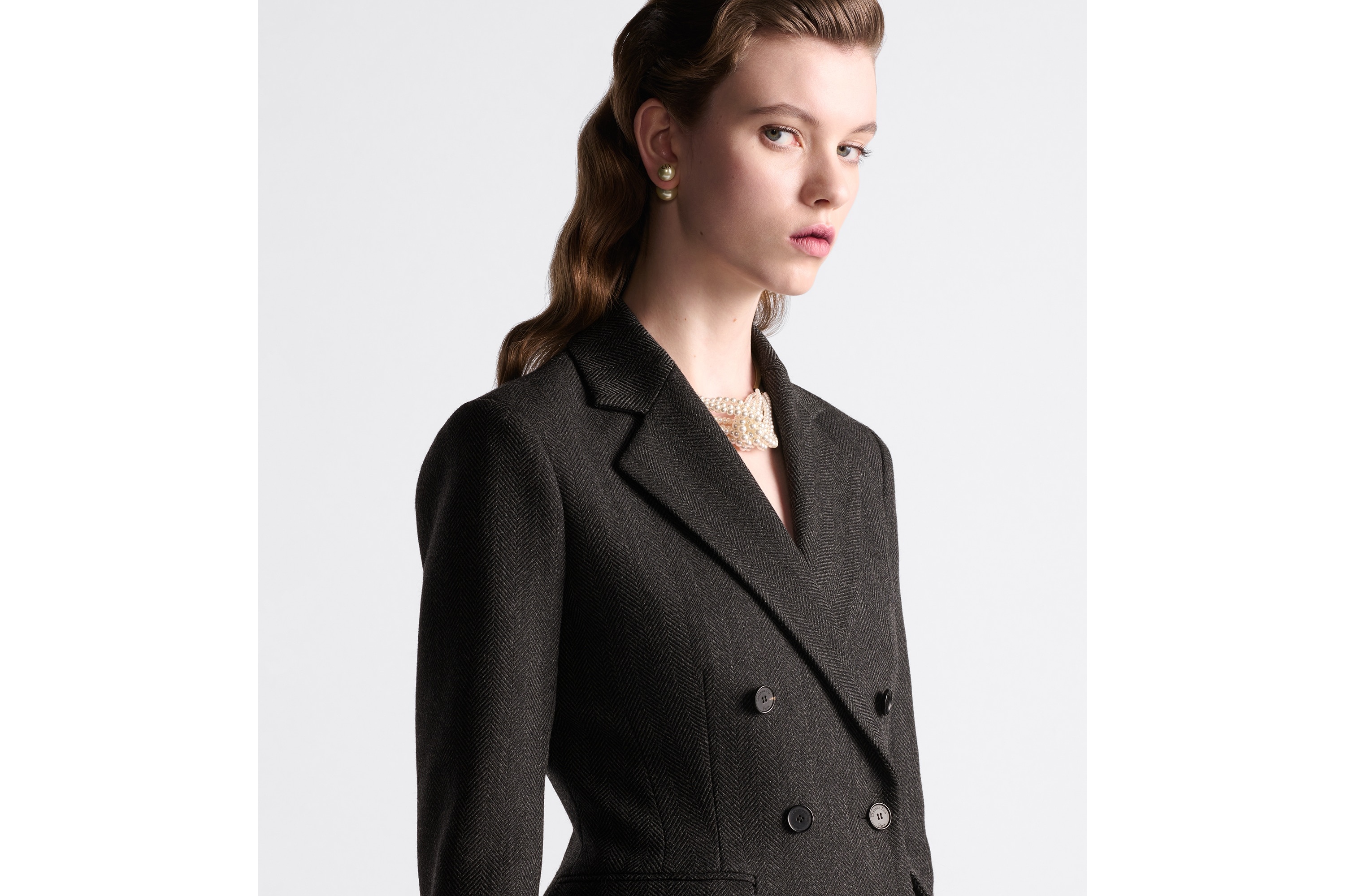 【◆存在感のあるクチュールな装い◇】DIOR Marlene ジャケット Marlène Jacket Black Wool and Mohair | DIOR