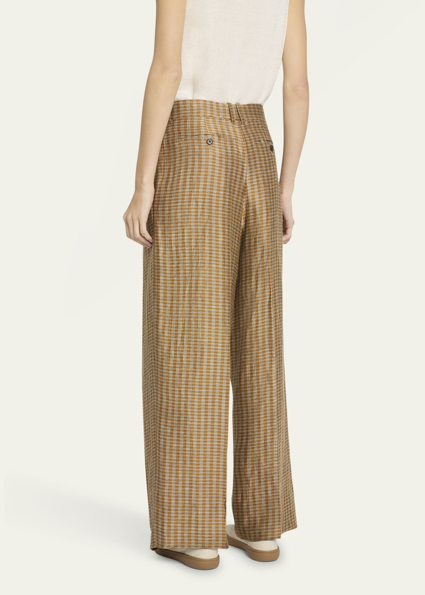 Sherry Printed Wide Leg Linen Pants - 3
