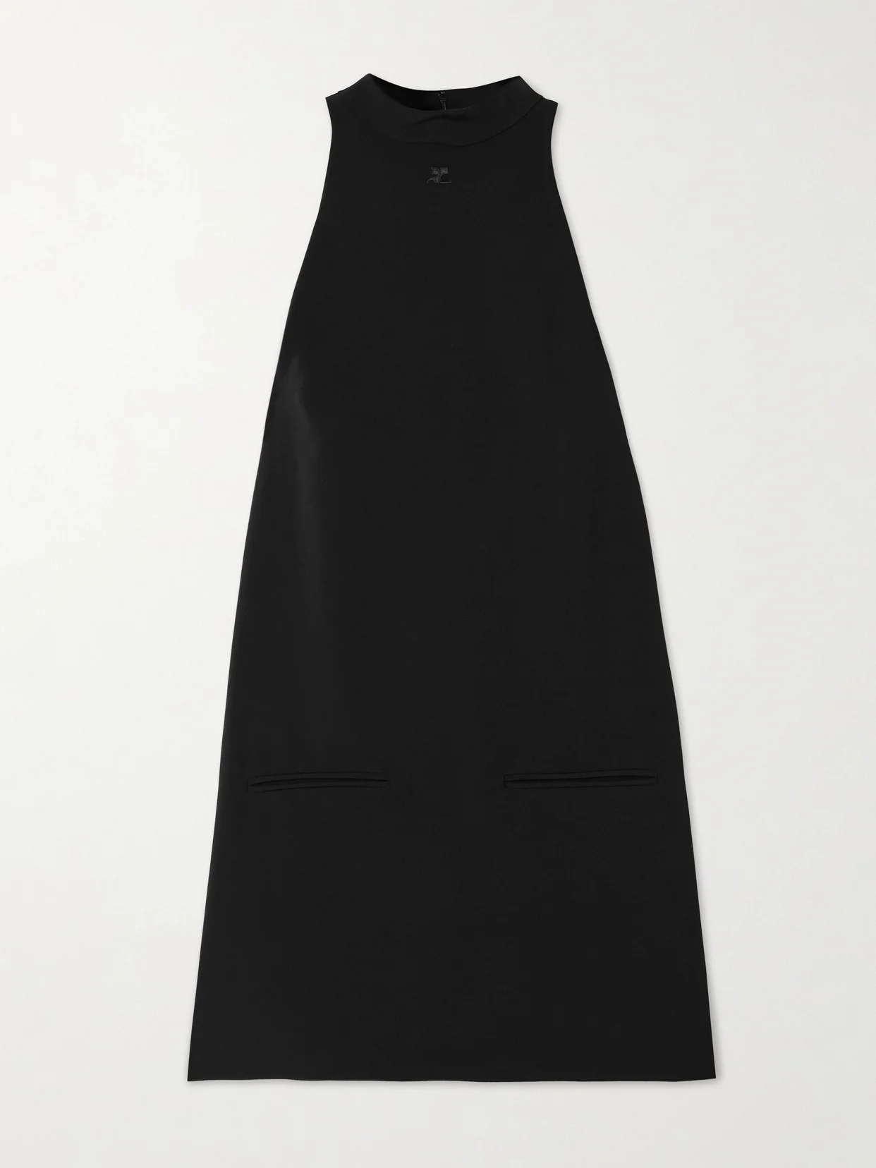 Heritage Embroidered Crepe Mock-neck Mini Dress - 1