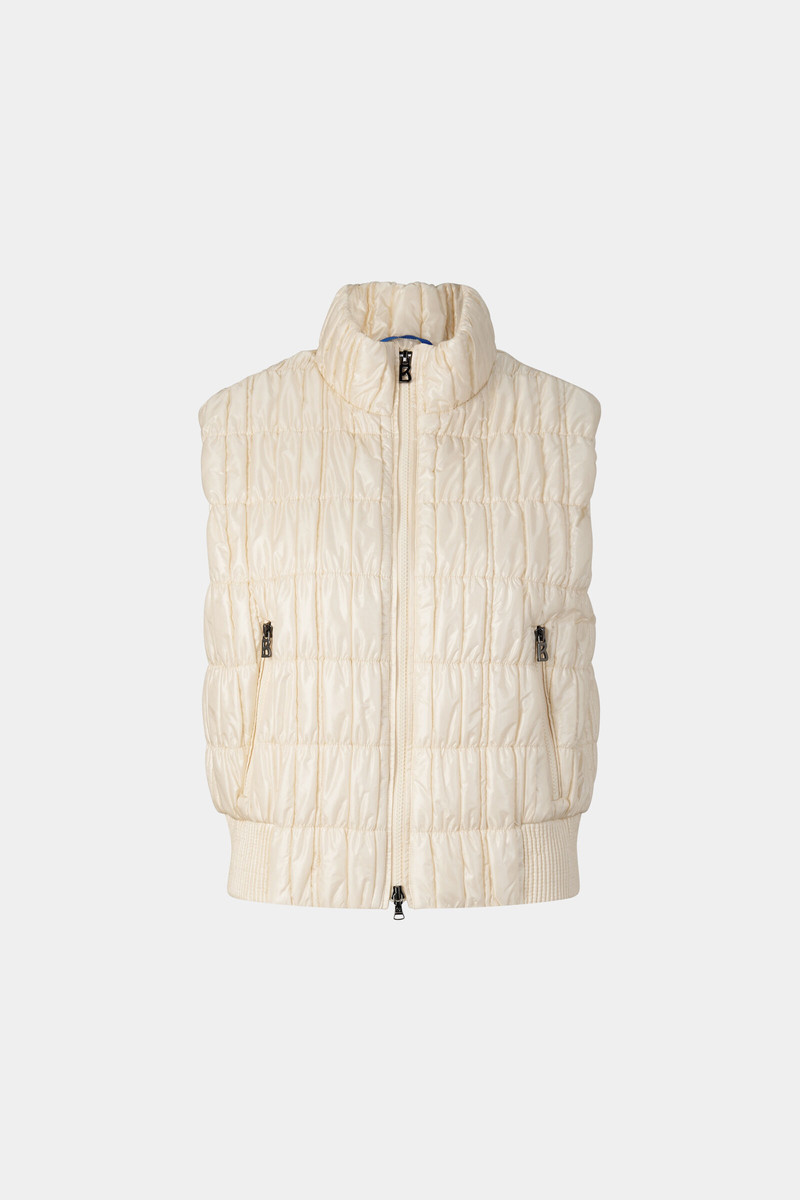 Sally quilted vest in Cream 1