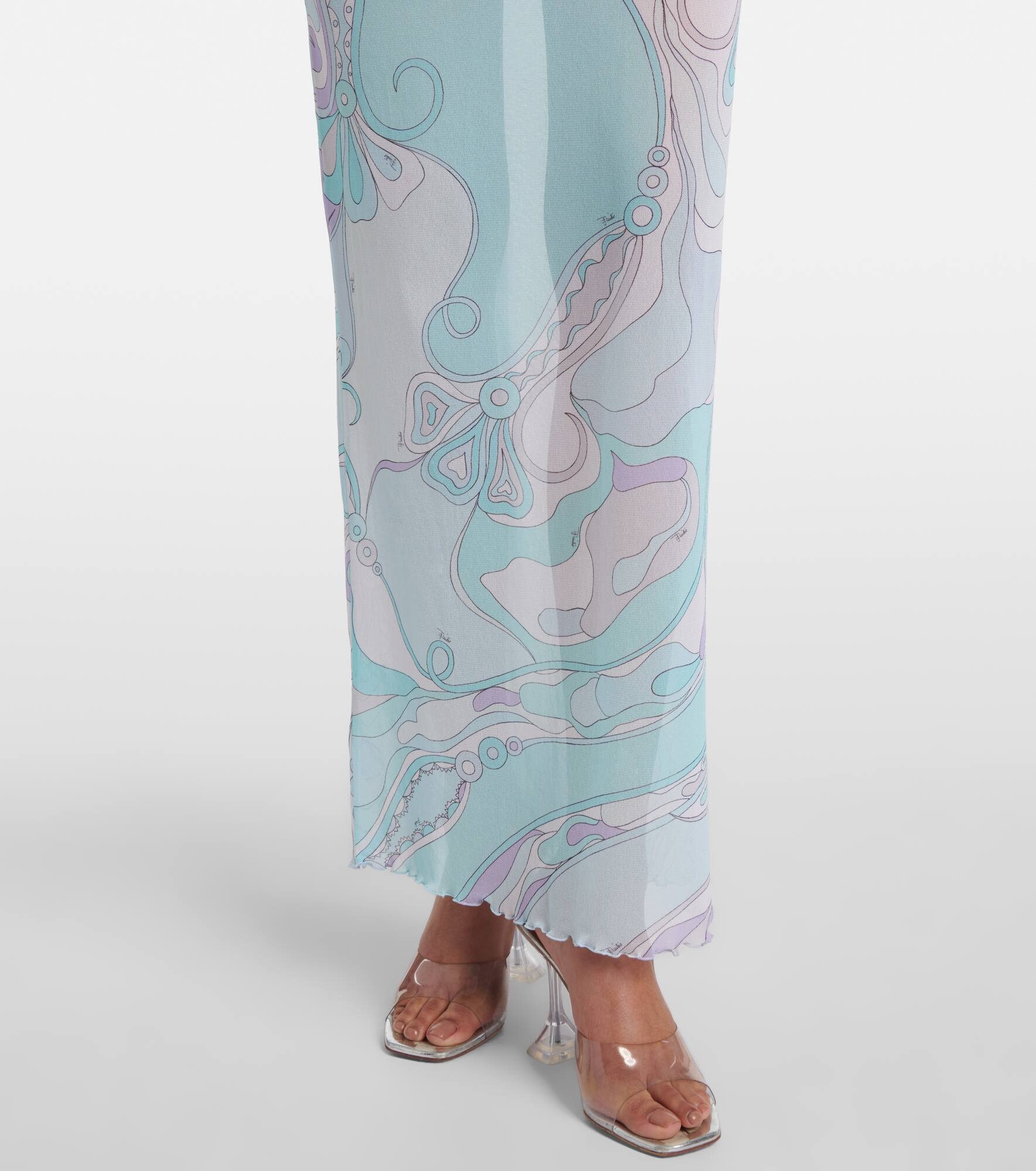 Orchidee tulle maxi dress - 5