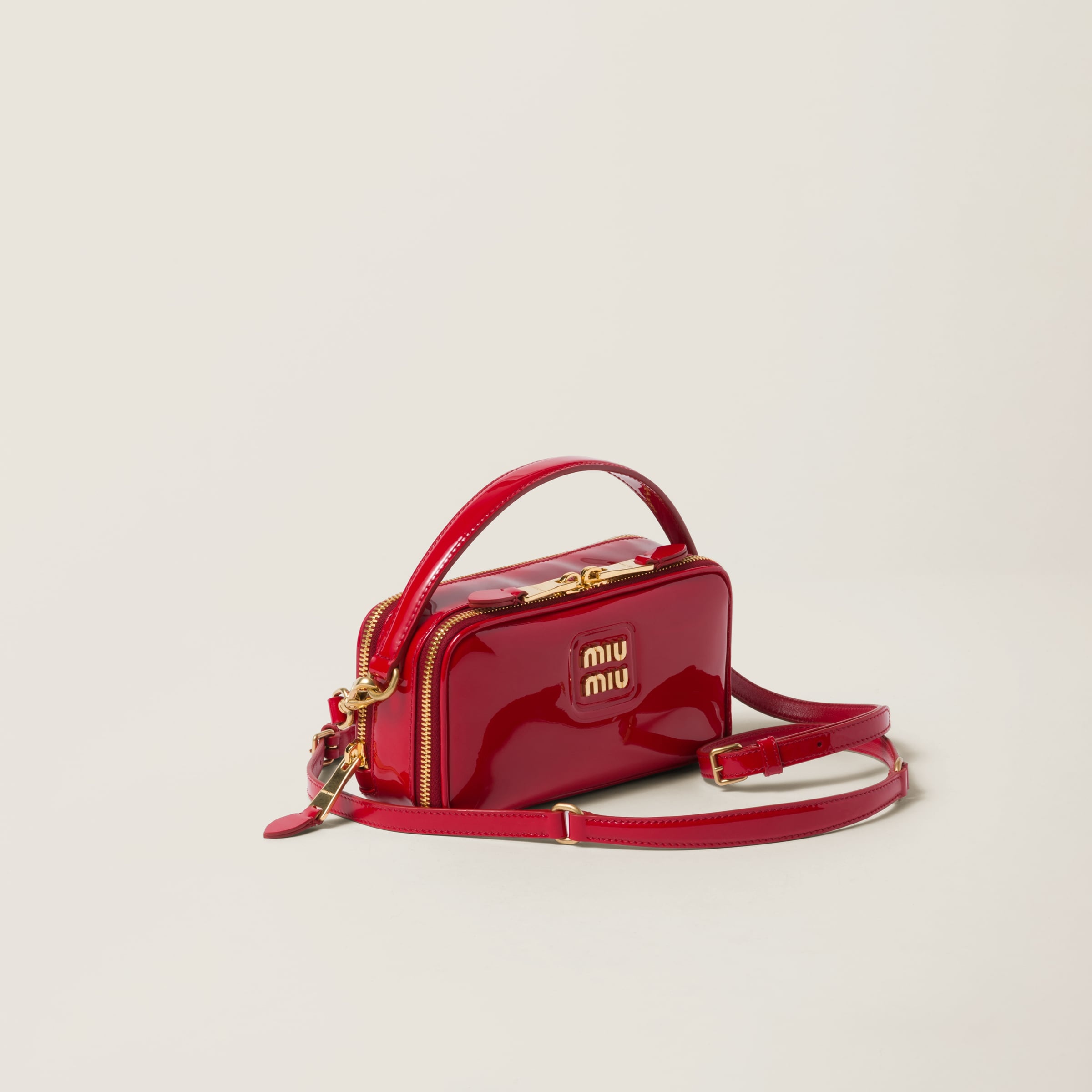 Leather and patent leather shoulder bag - 2