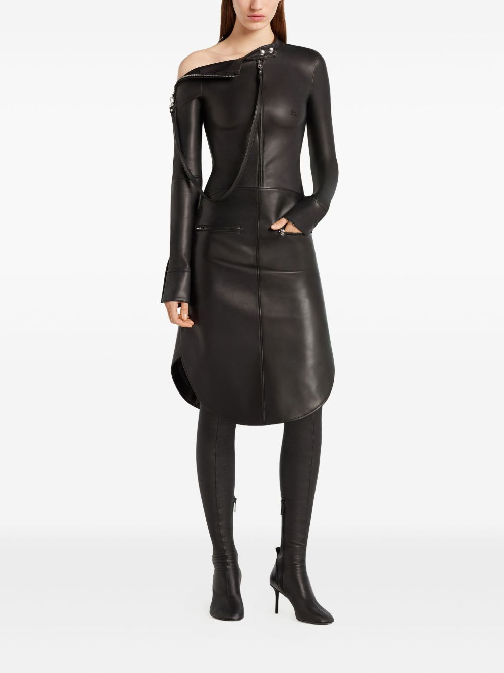 zip-up biker jacket - 2