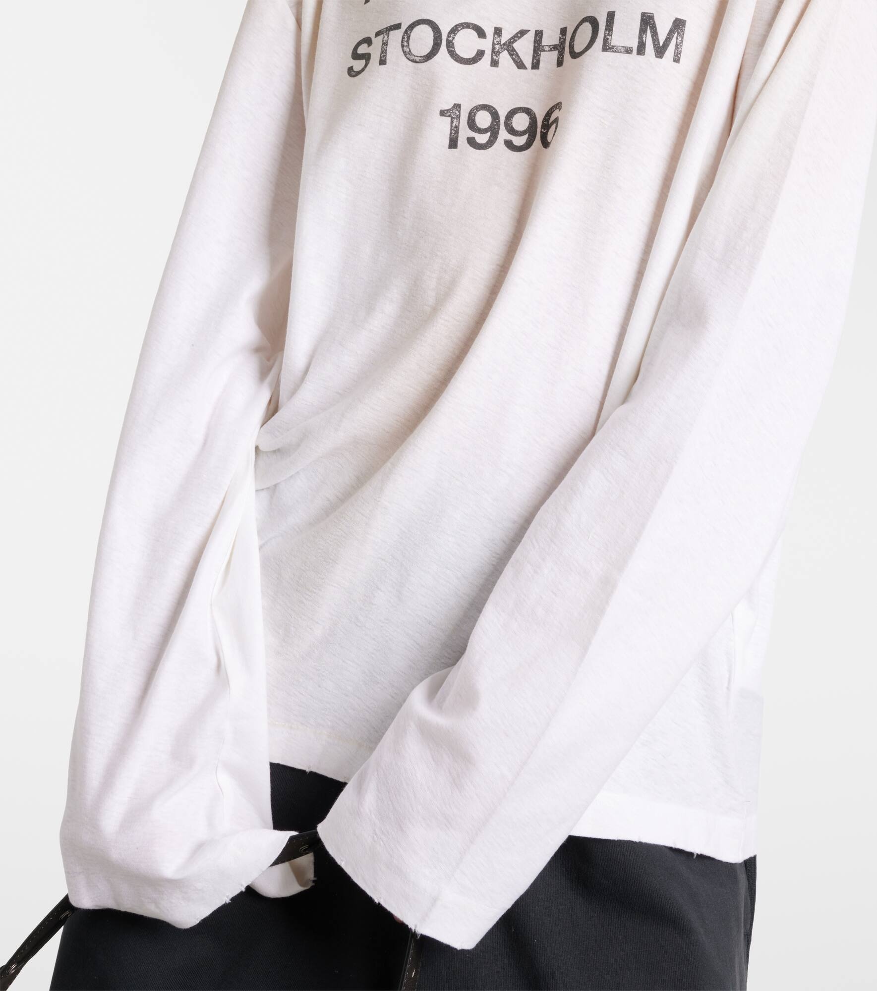 Logo oversized cotton-blend T-shirt - 5