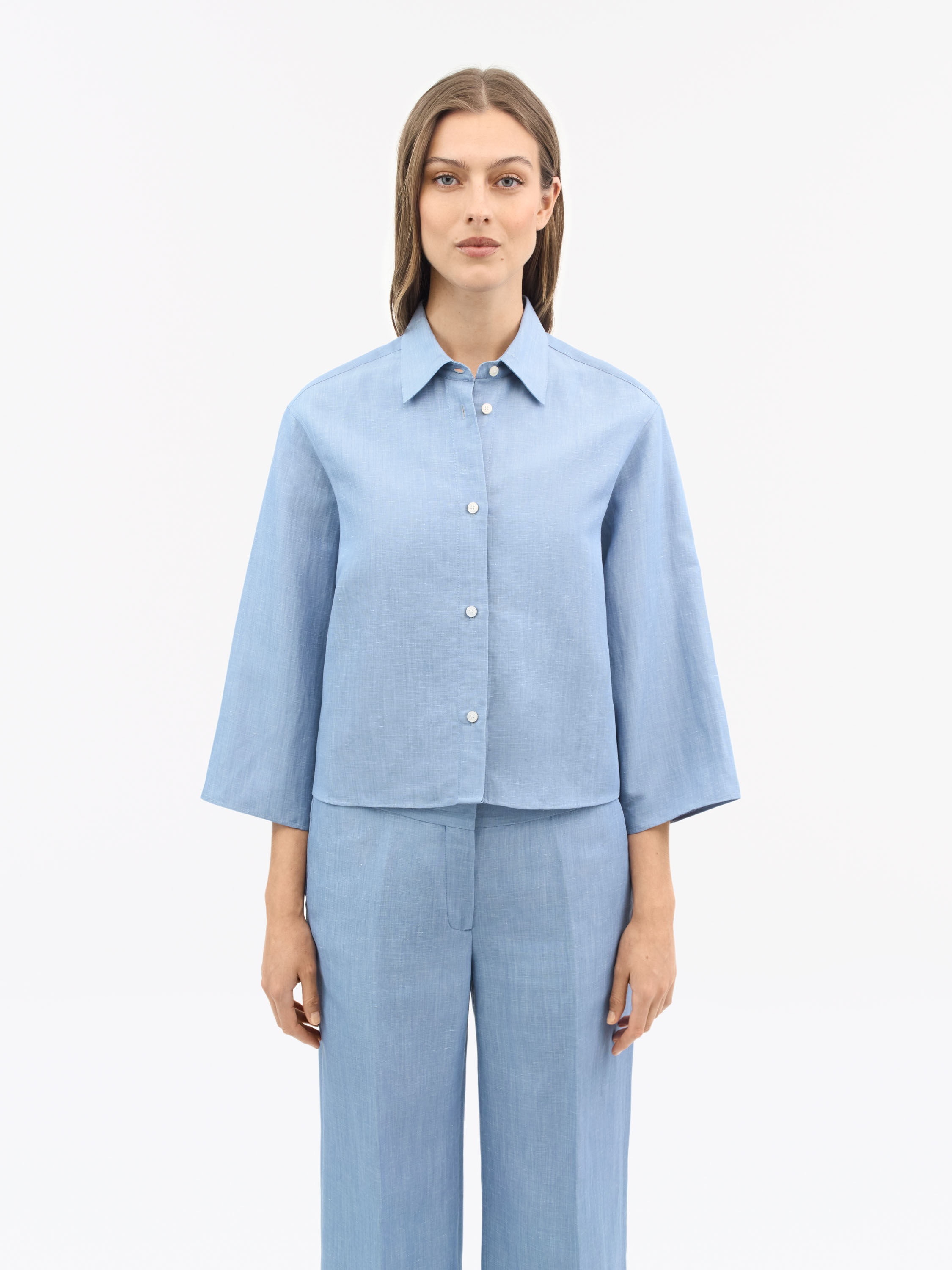 Corins Cropped Linen Shirt - 3