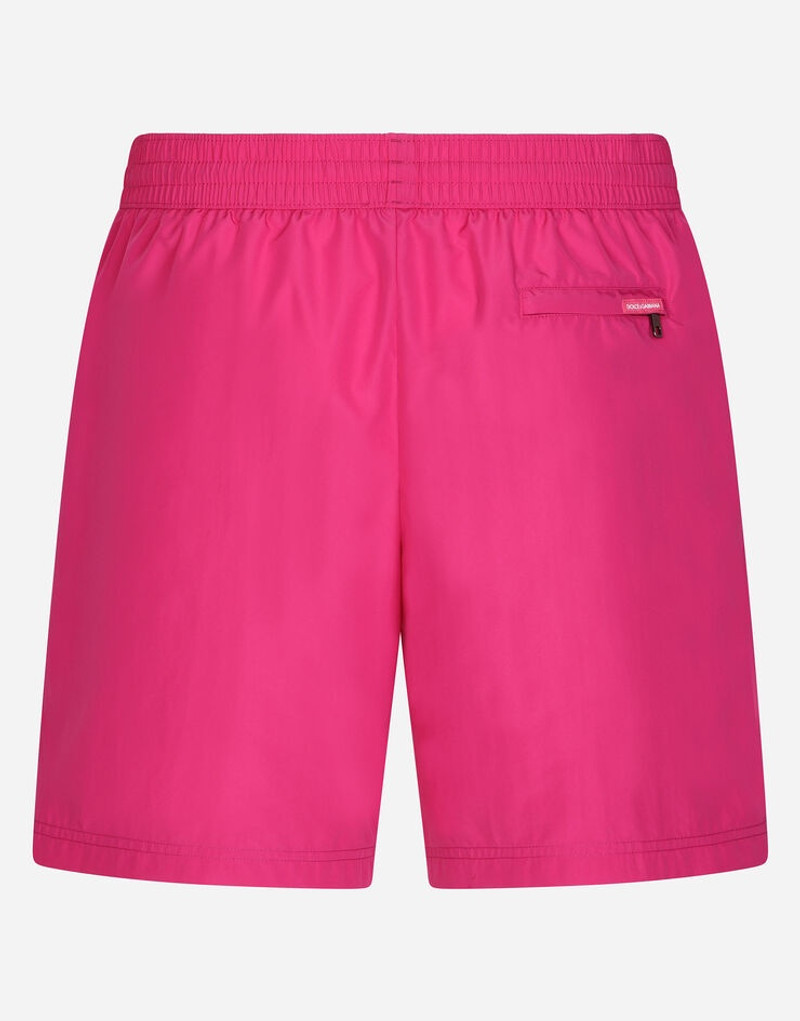 Dolce & Gabbana Mid-length swim trunks with embossed DG logo outlook