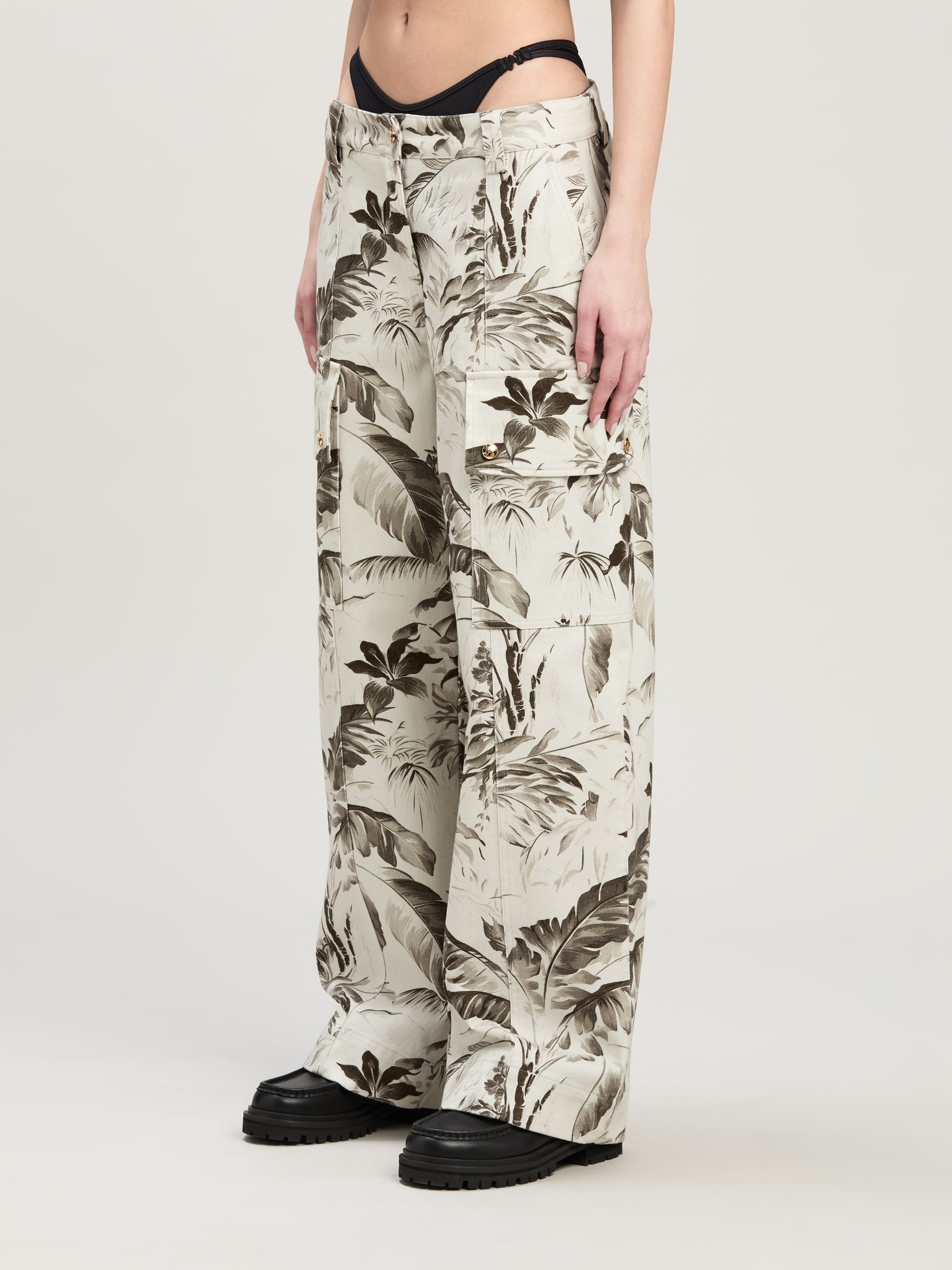 Jungle print cargo pants - 4