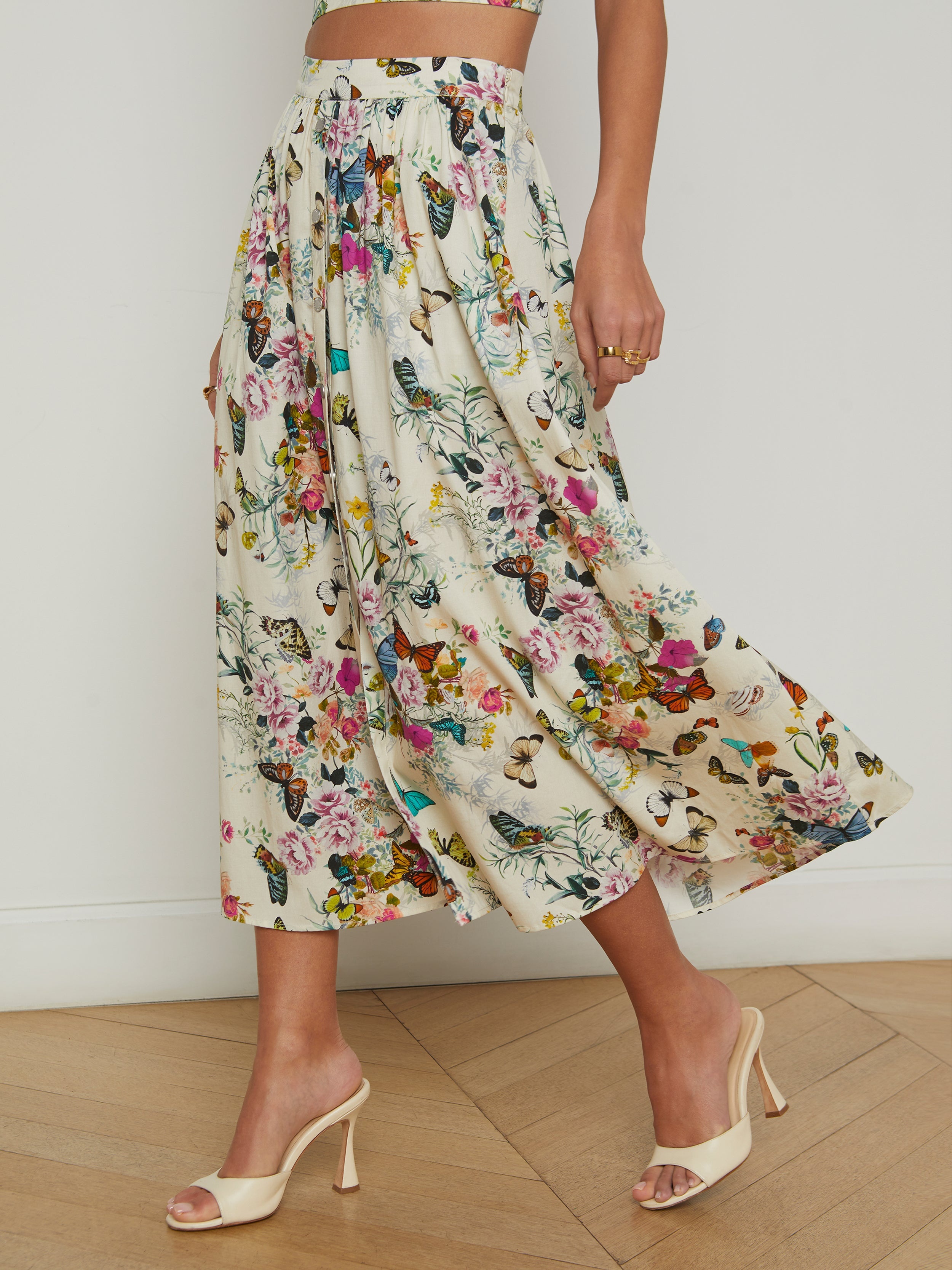 Seina Poplin Midi Skirt - 4