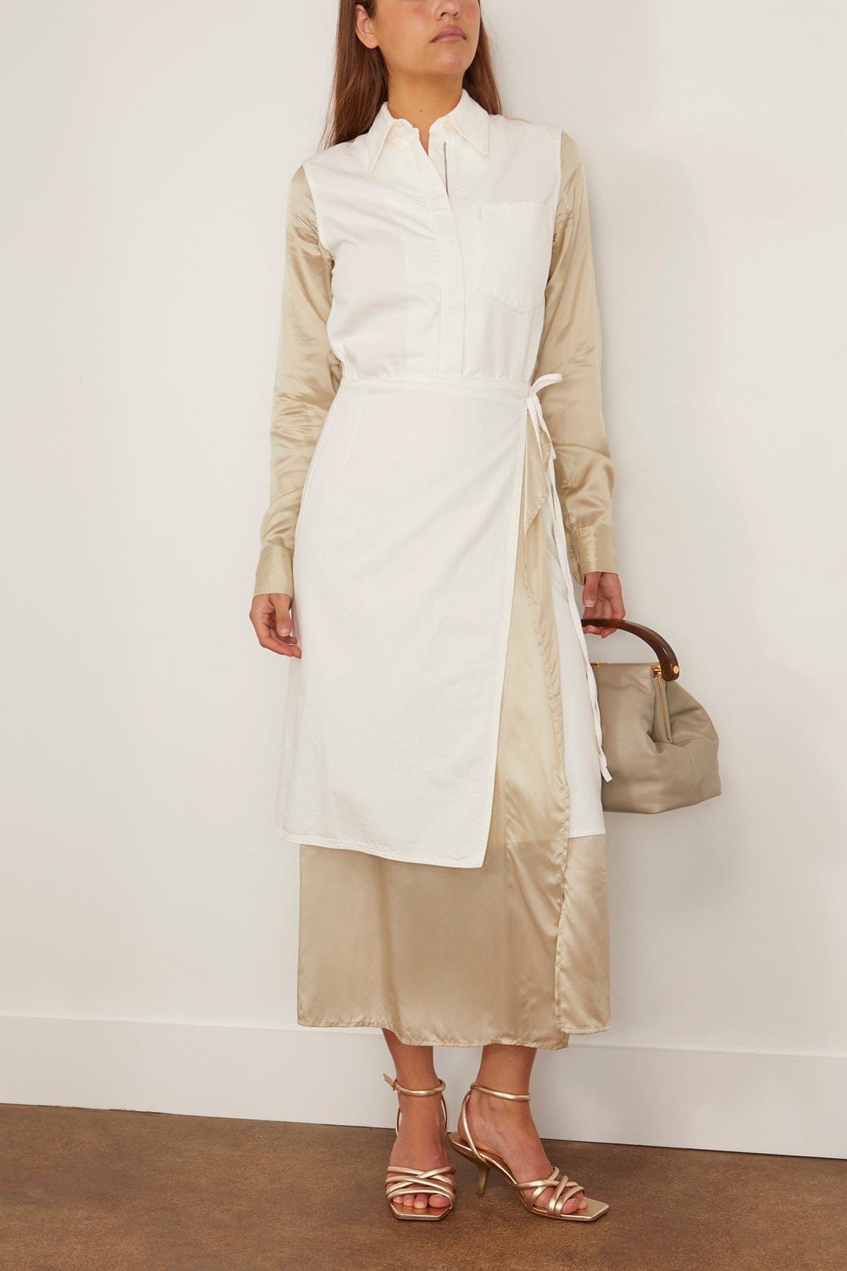 Silene Denim Skirt in Off White - 2