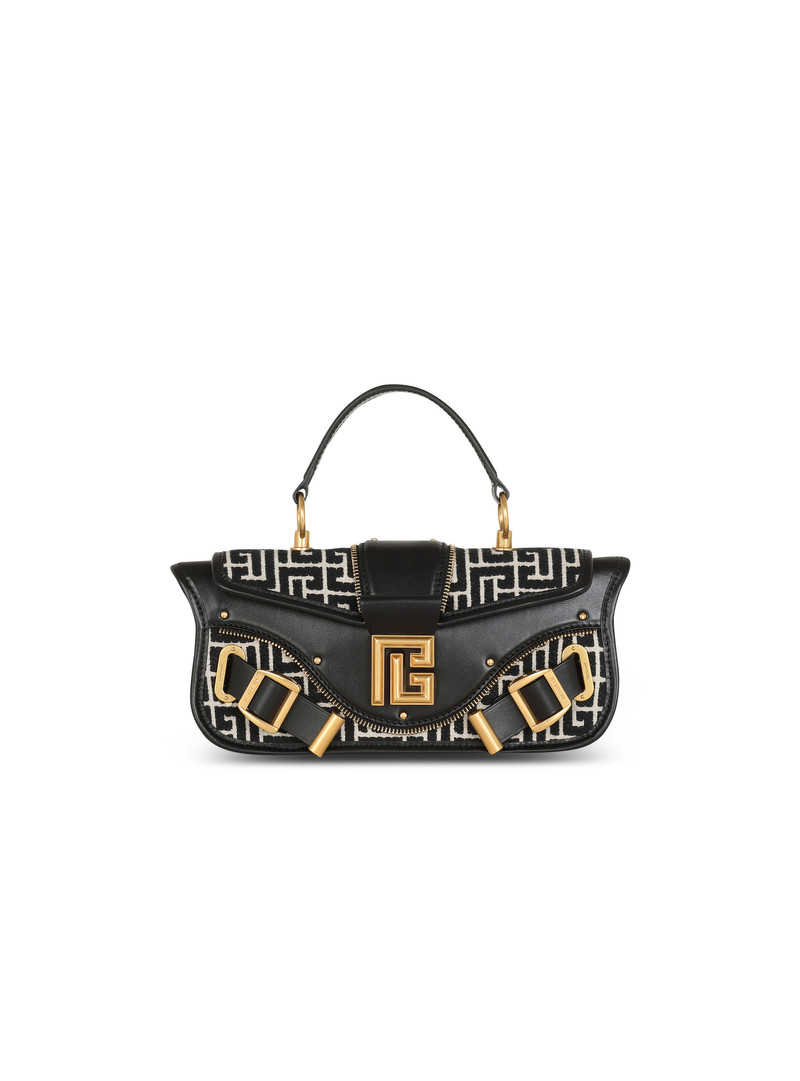 Blaze leather clutch bag with jacquard monogram 1