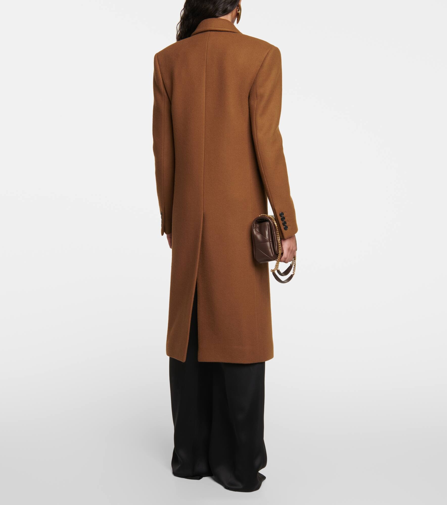 Wool-blend gabardine coat - 3