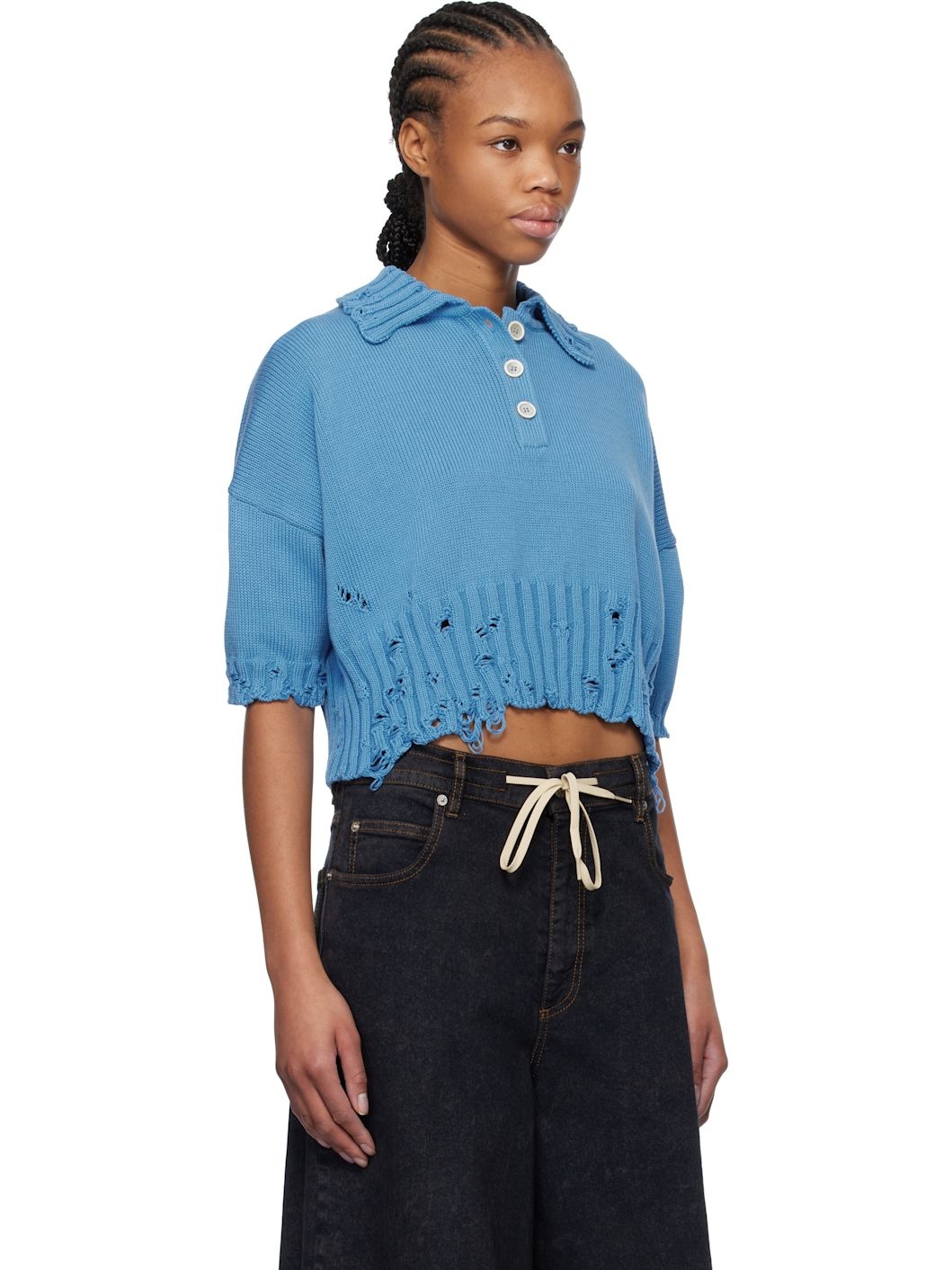 Blue Cotton Polo - 2