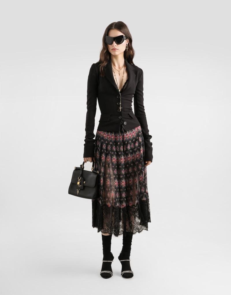 Dolce & Gabbana Single-breasted wool canvas jacket outlook