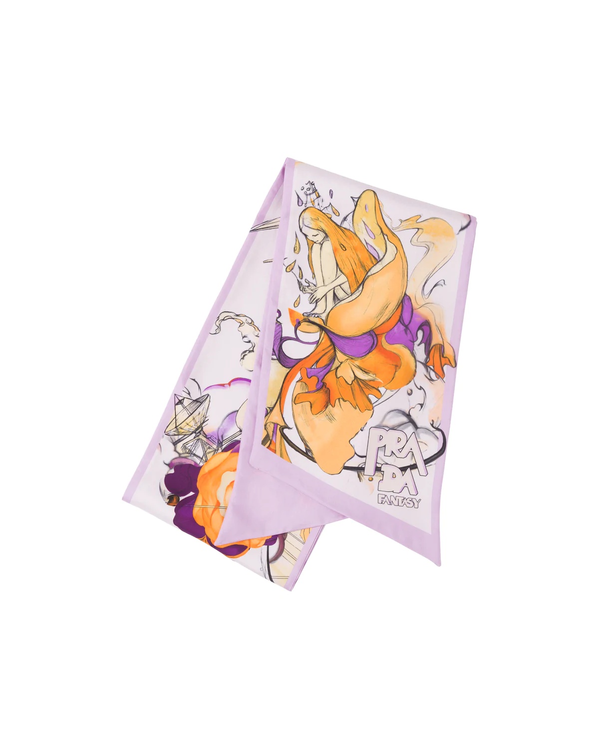 Fantasy silk foulard - 1