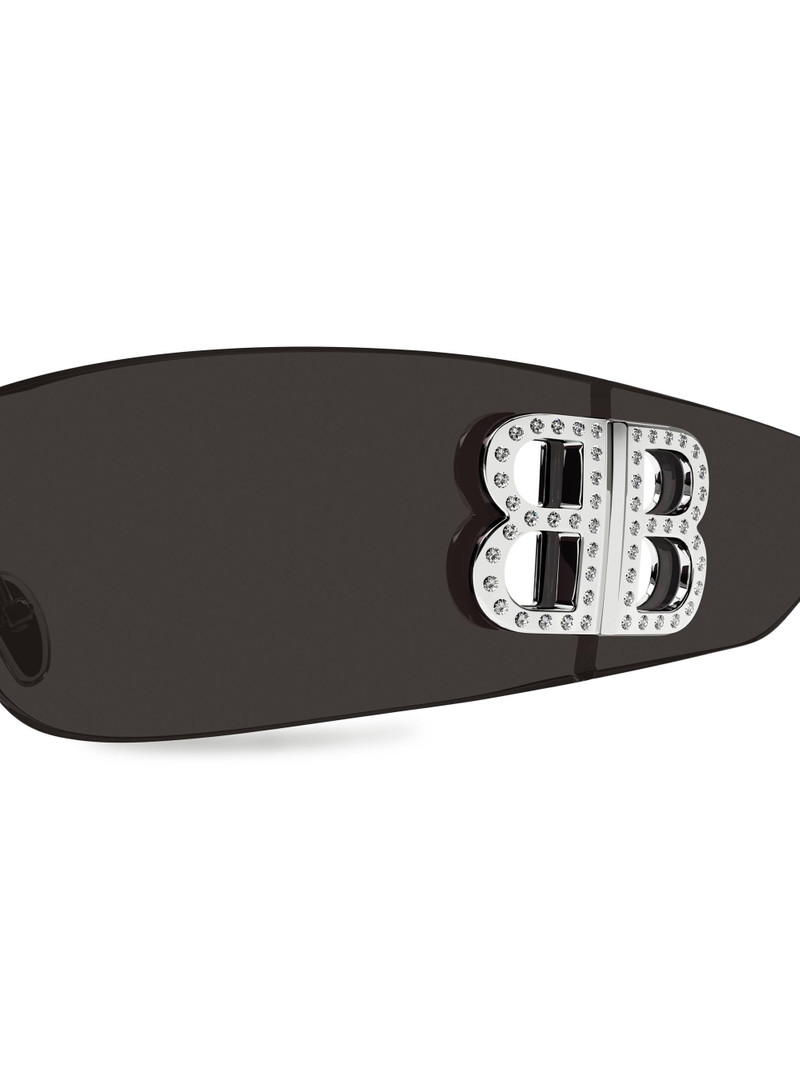Women's Bossy 99MM Mask Sunglasses - Grey Black 3