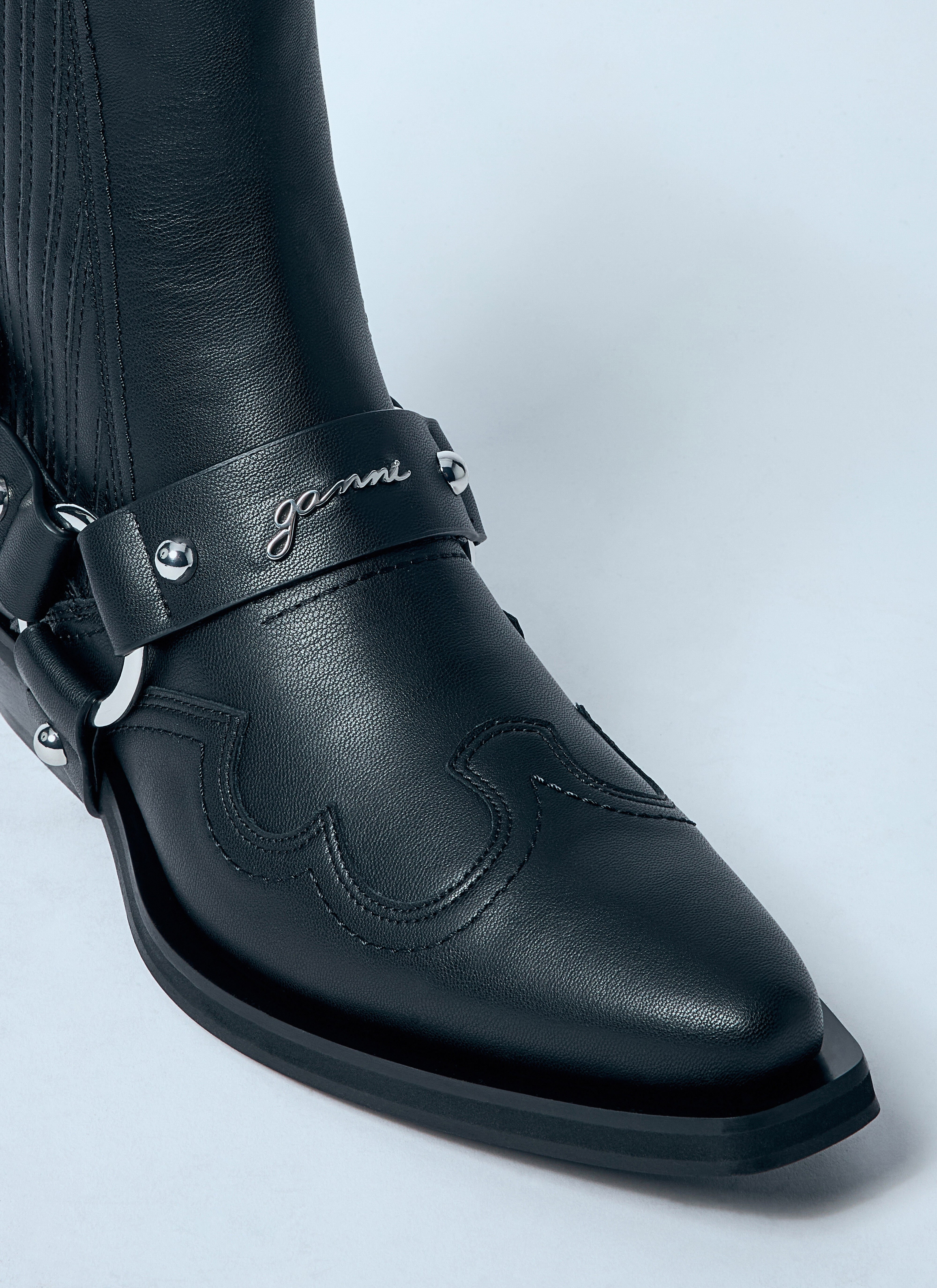 【GANNI】サイドゴア Ankle boots Black GANNI ガニー ショートブーツ Cleated Low Chelsea Boot Black