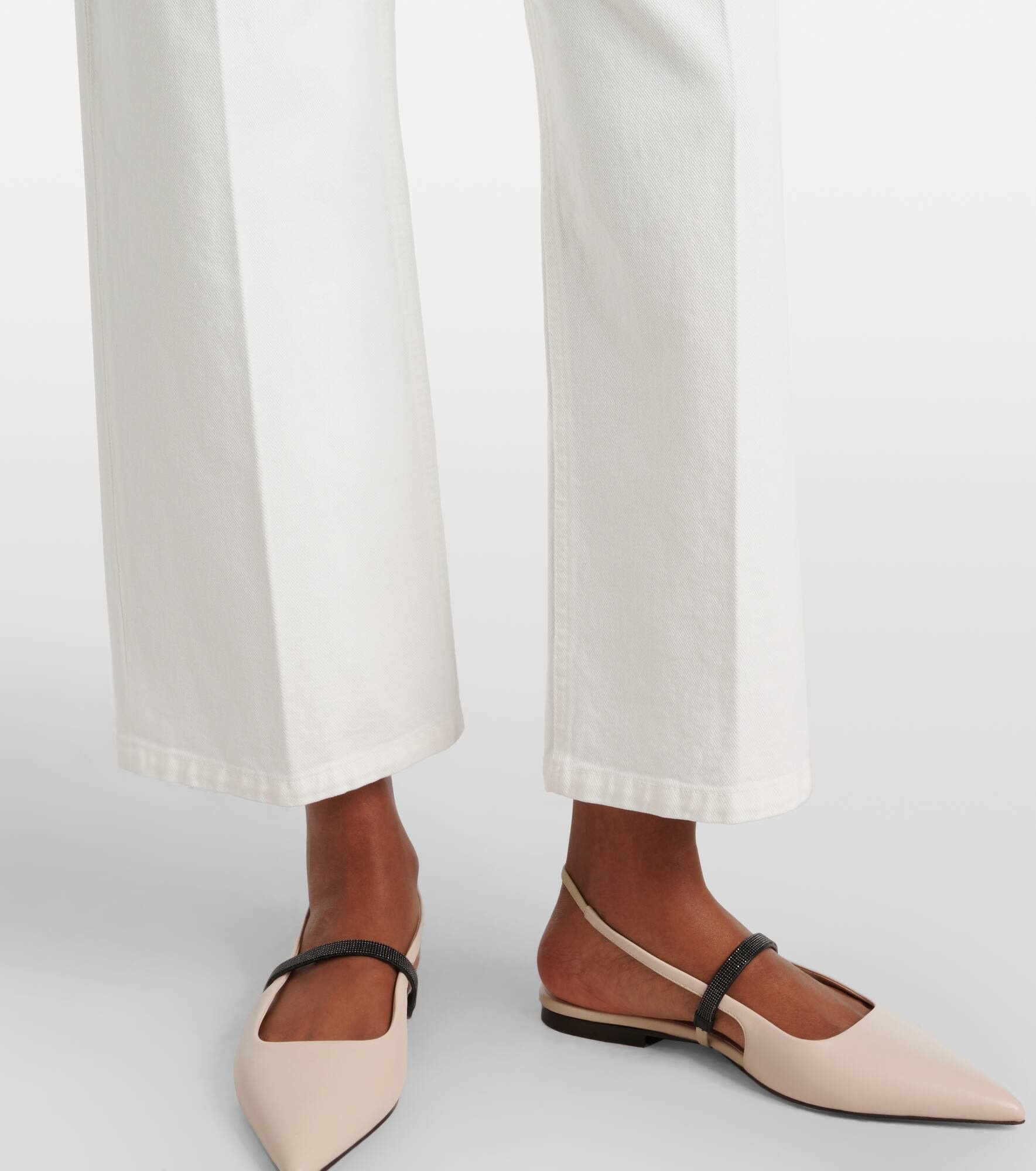 Dyed cotton straight pants - 5