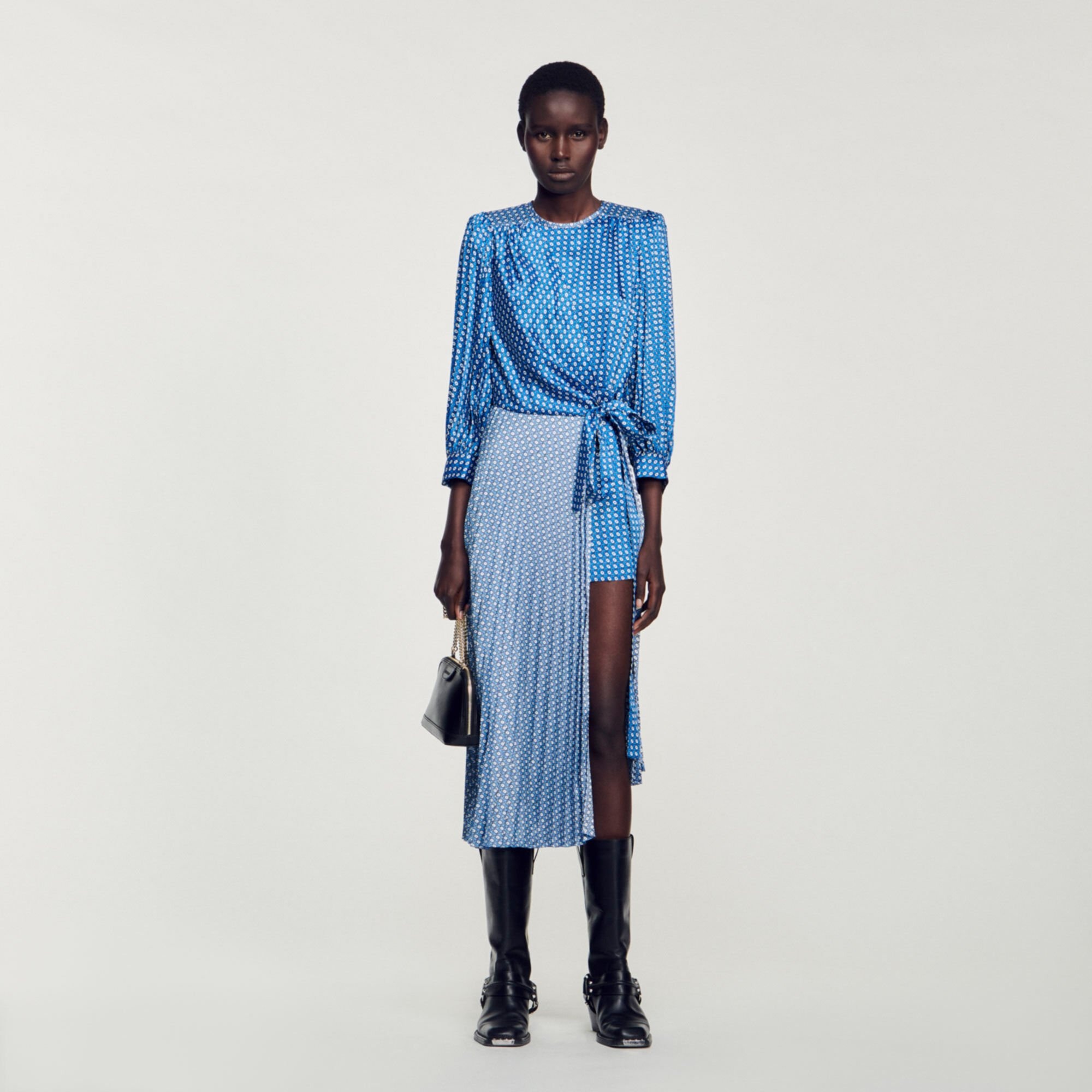 LONG TIE-PRINT DRESS - 2