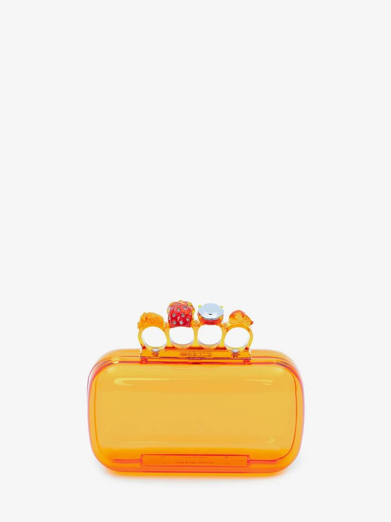 Skull Four-ring Clutch in Orange 3