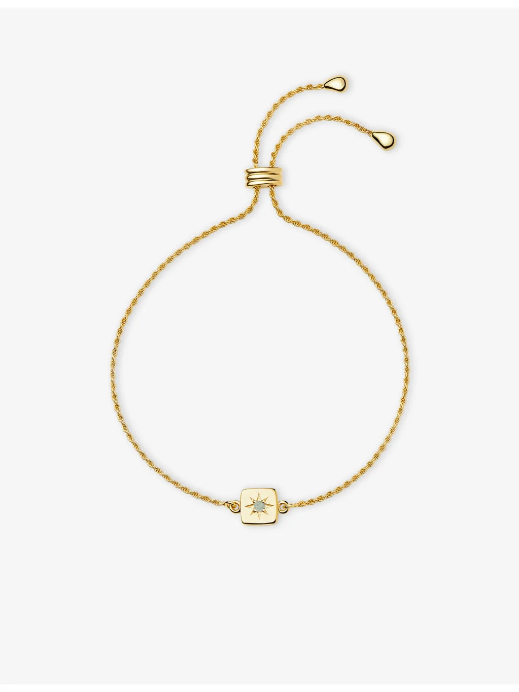 Birthstone 18ct Yellow Gold Vermeil and Citrine Slider Bracelet - 1