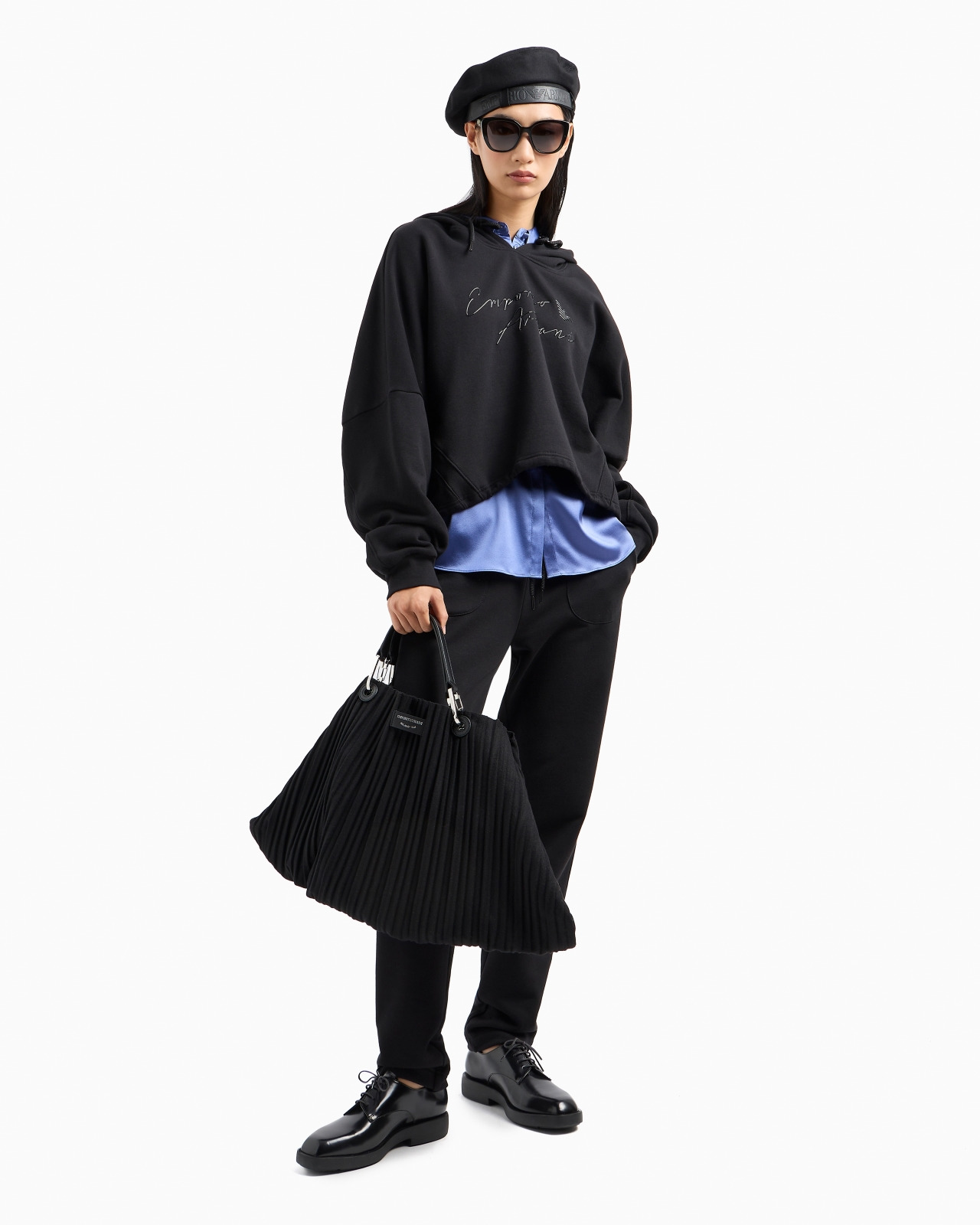 ASV hooded sweatshirt with shiny rubberised logo in organic French terry - 4