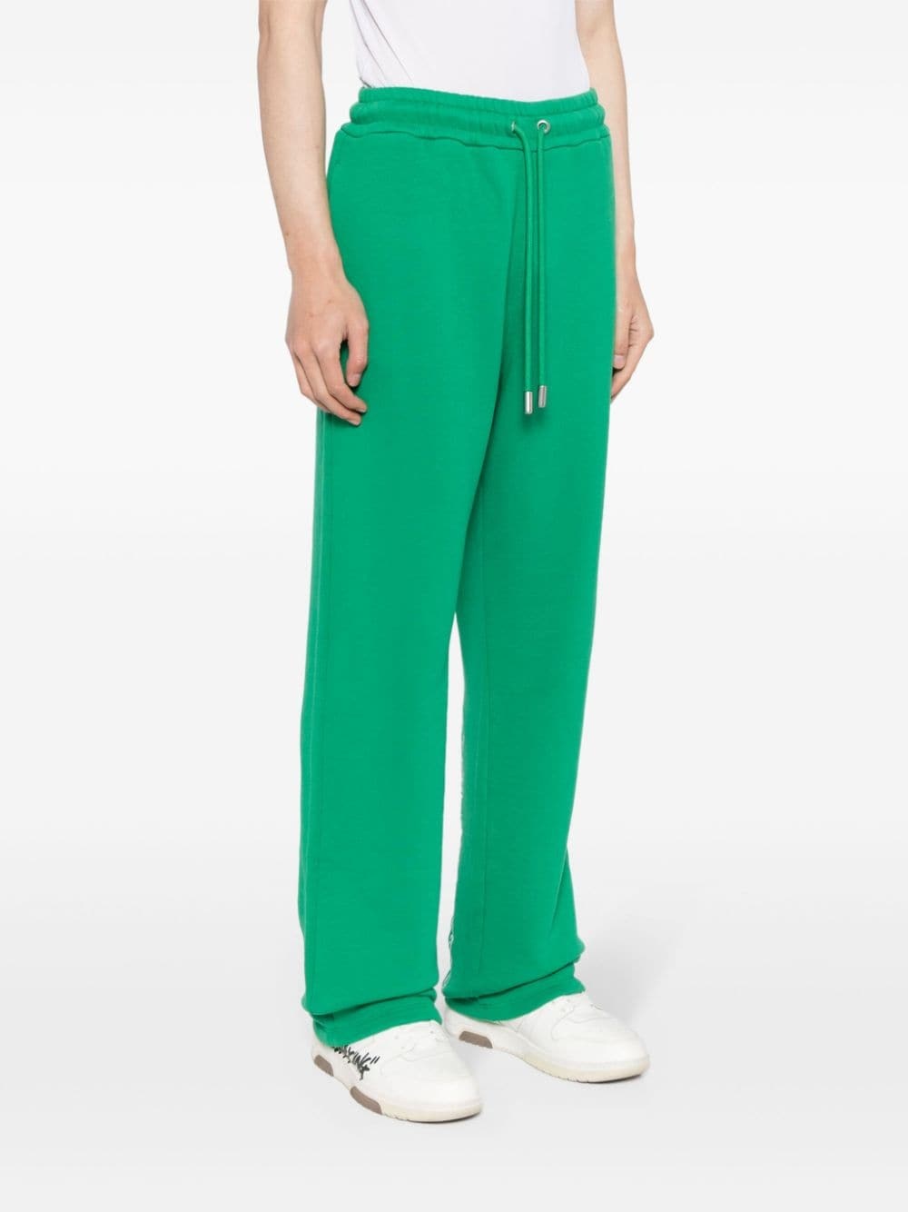 logo-embroidered drawstring track pants - 3