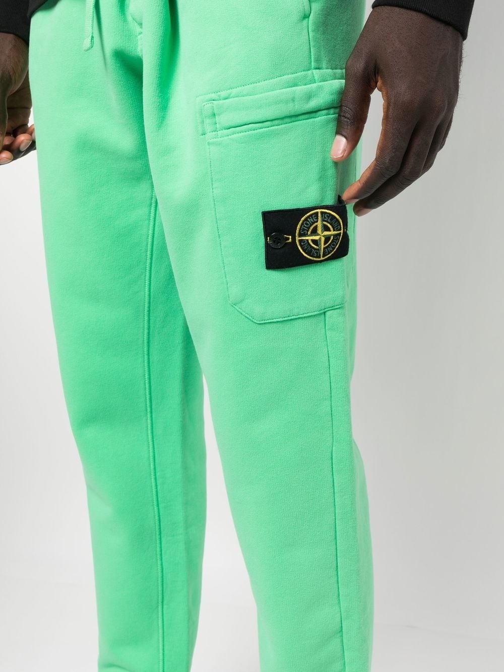 Compass-patch tapered track pants - 5