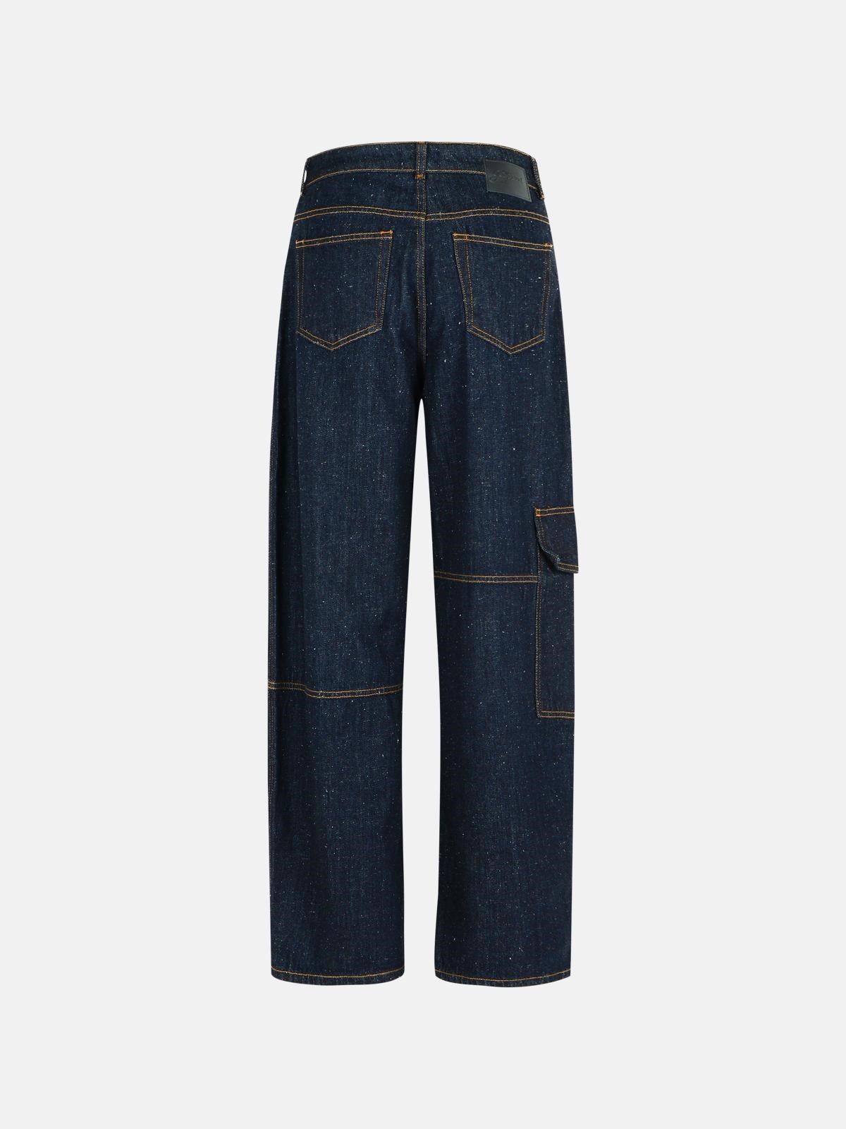 NAVY COTTON JEANS - 3