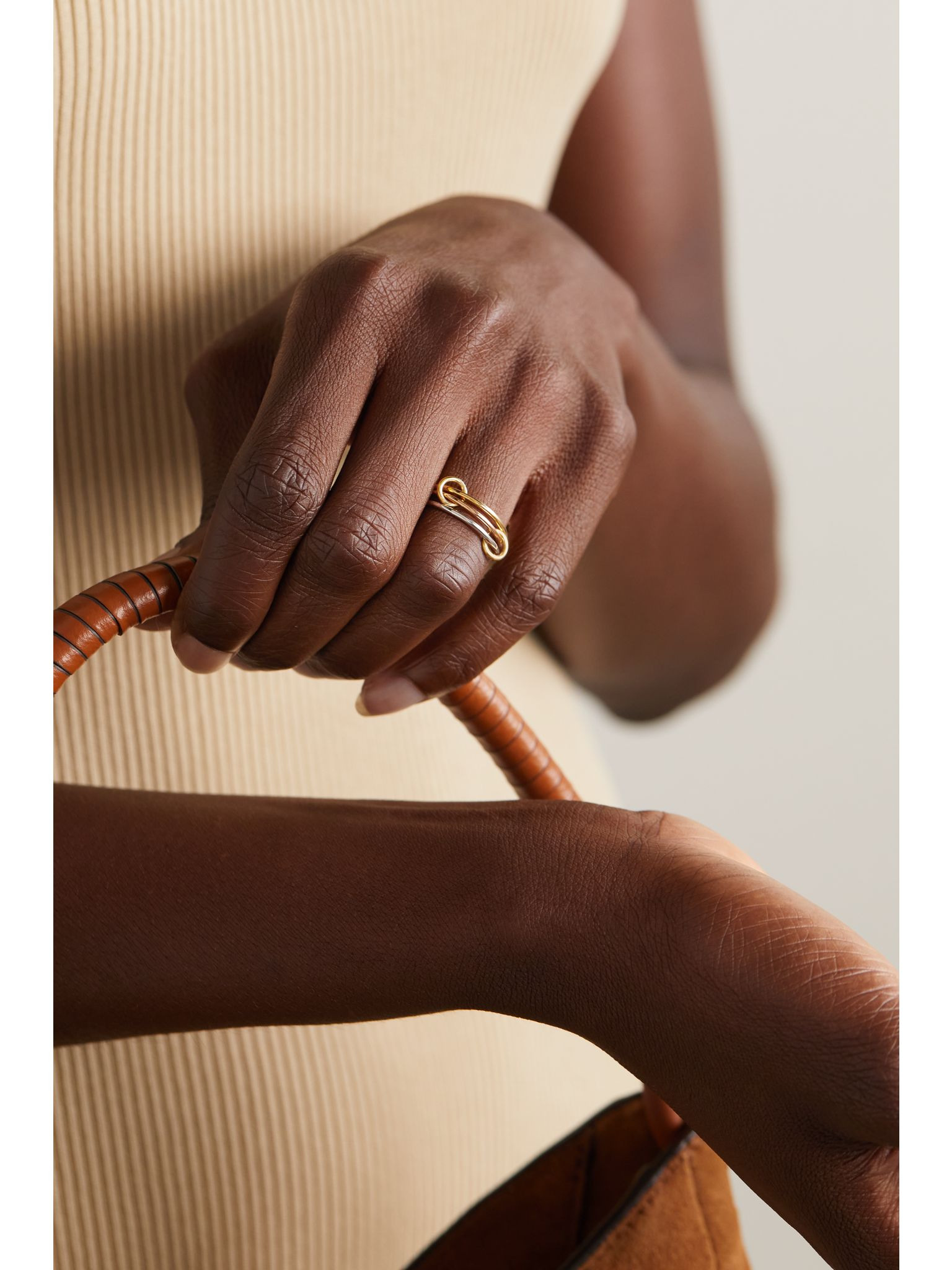 Cyllene set of three 18-karat yellow, white and rose gold rings Gold - 2