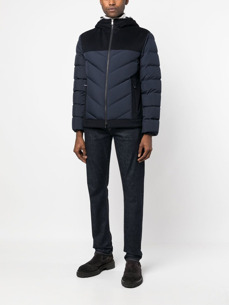 CORNELIANI hooded padded-design jacket outlook