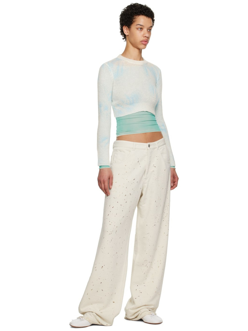 MM6 Maison Margiela White Tie-Dye Sweater outlook