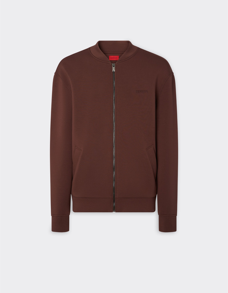 Bomber sweatshirt in scuba fabric 1