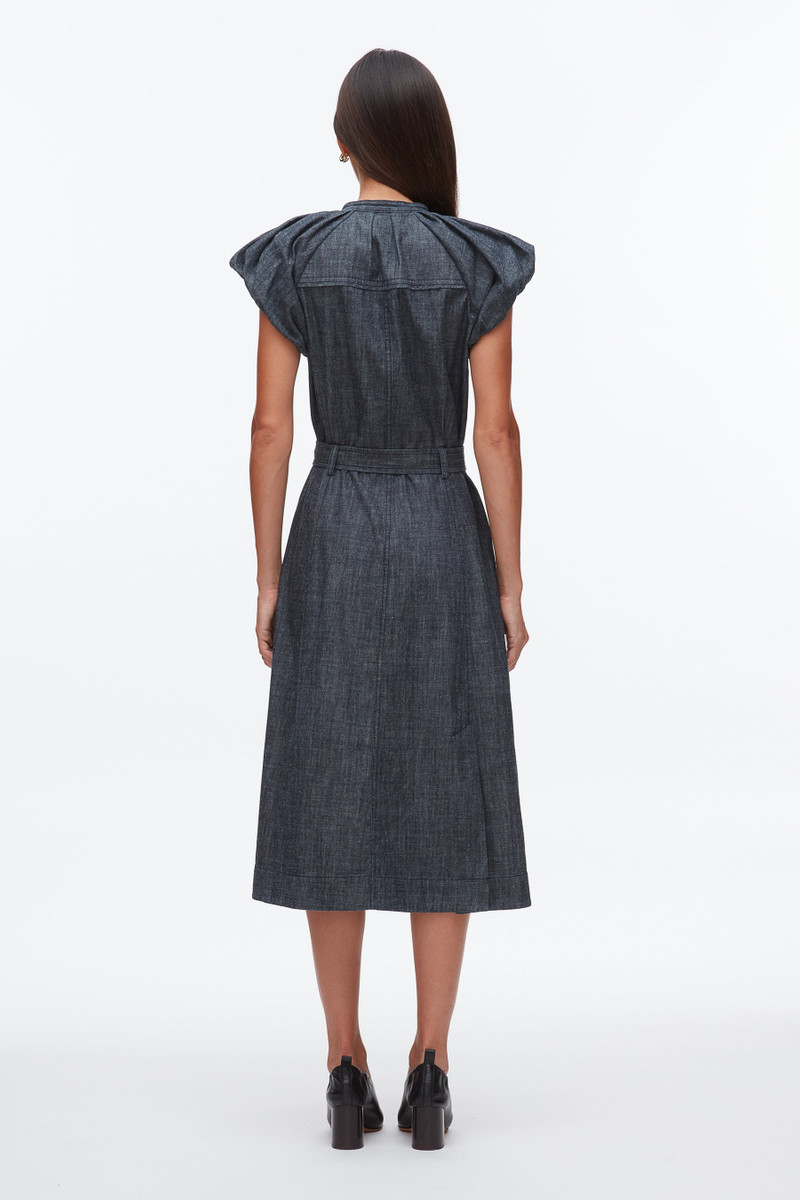 Denim Puff Sleeve Dress 4