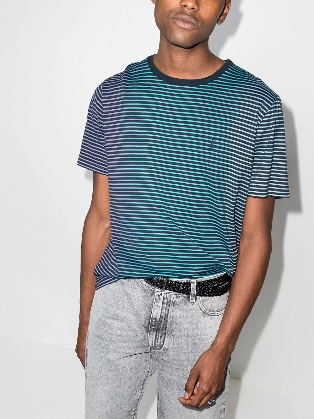 striped logo T-shirt - 2